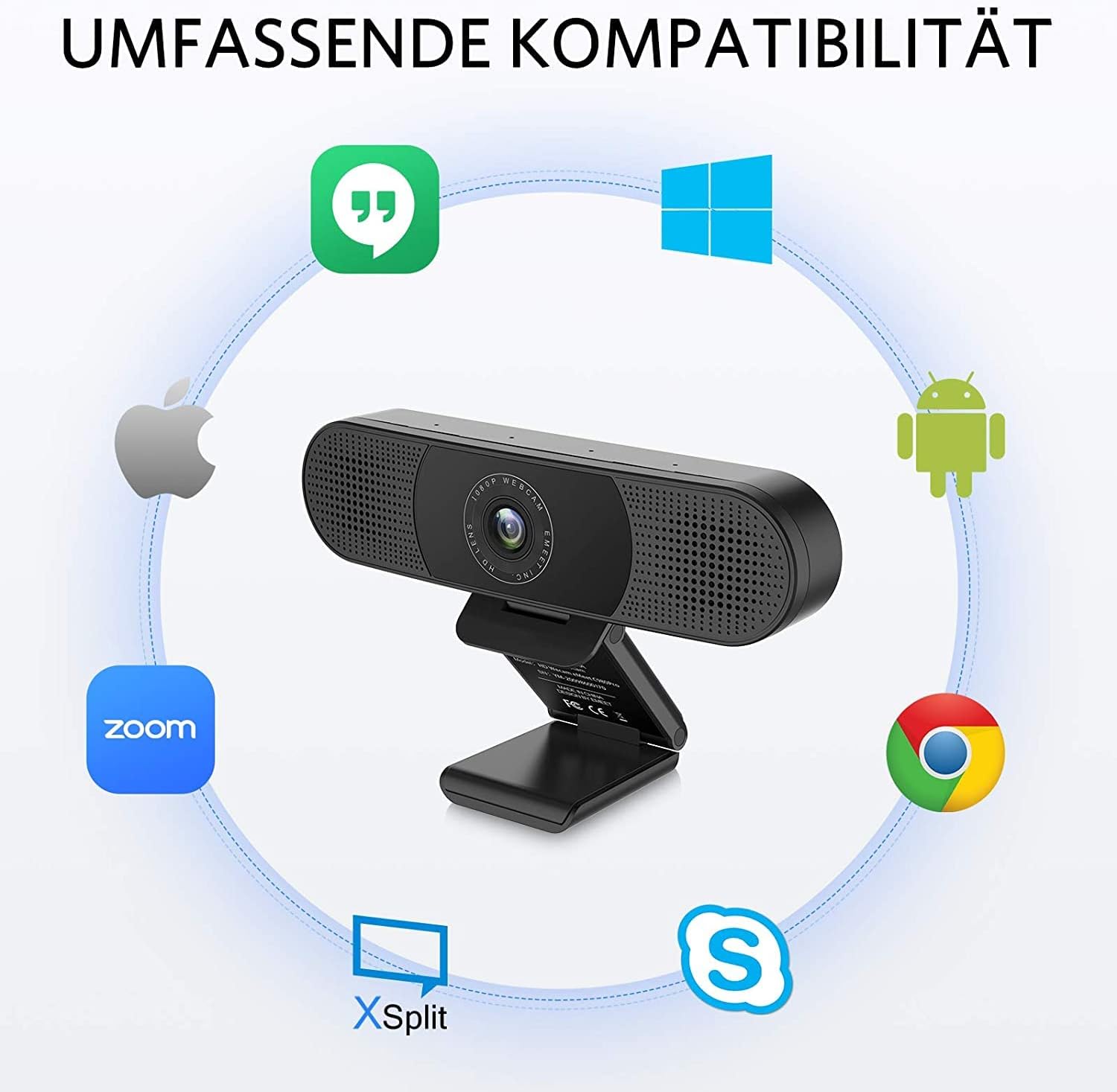 Emeet Webcam C980PRO 1080P con Microfono e Altoparlante - immagine 6