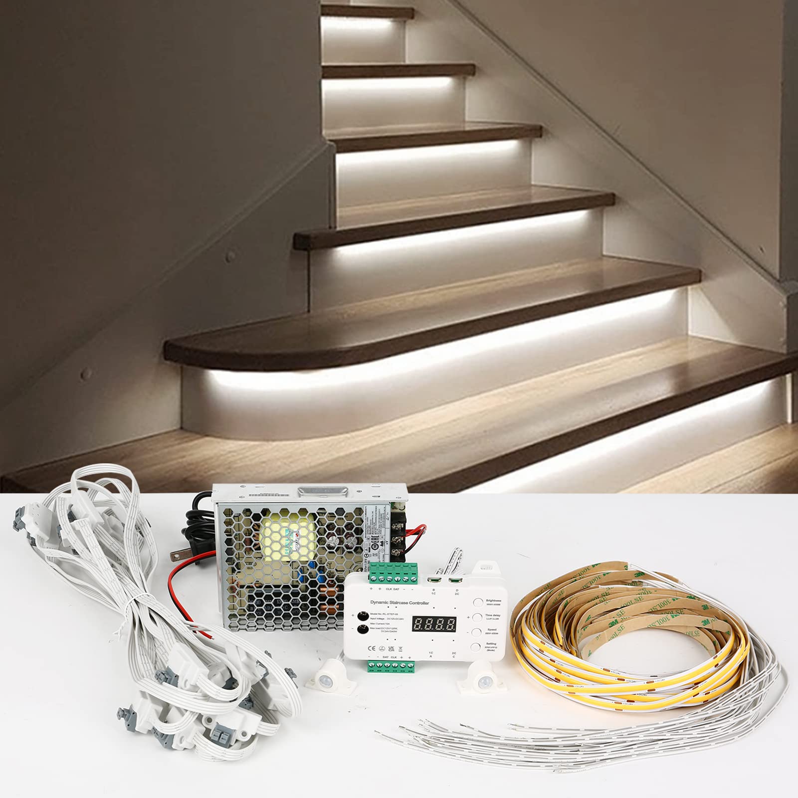 Illuminazione LED per Gradini 12V/24V (16 passi) | Inscrip | Velz