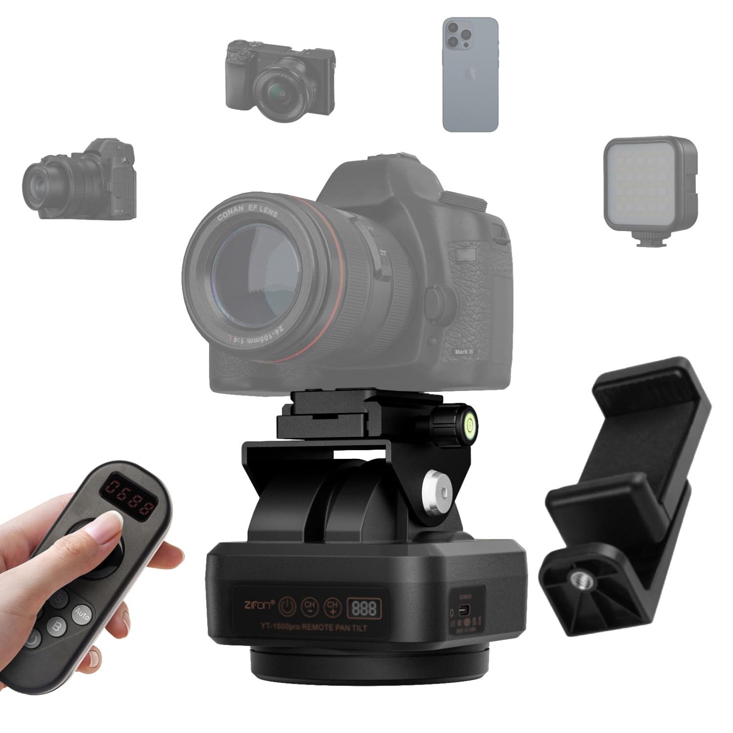 ZIFON YT1500 Pro - Testa Treppiede Girevole 360° IP66