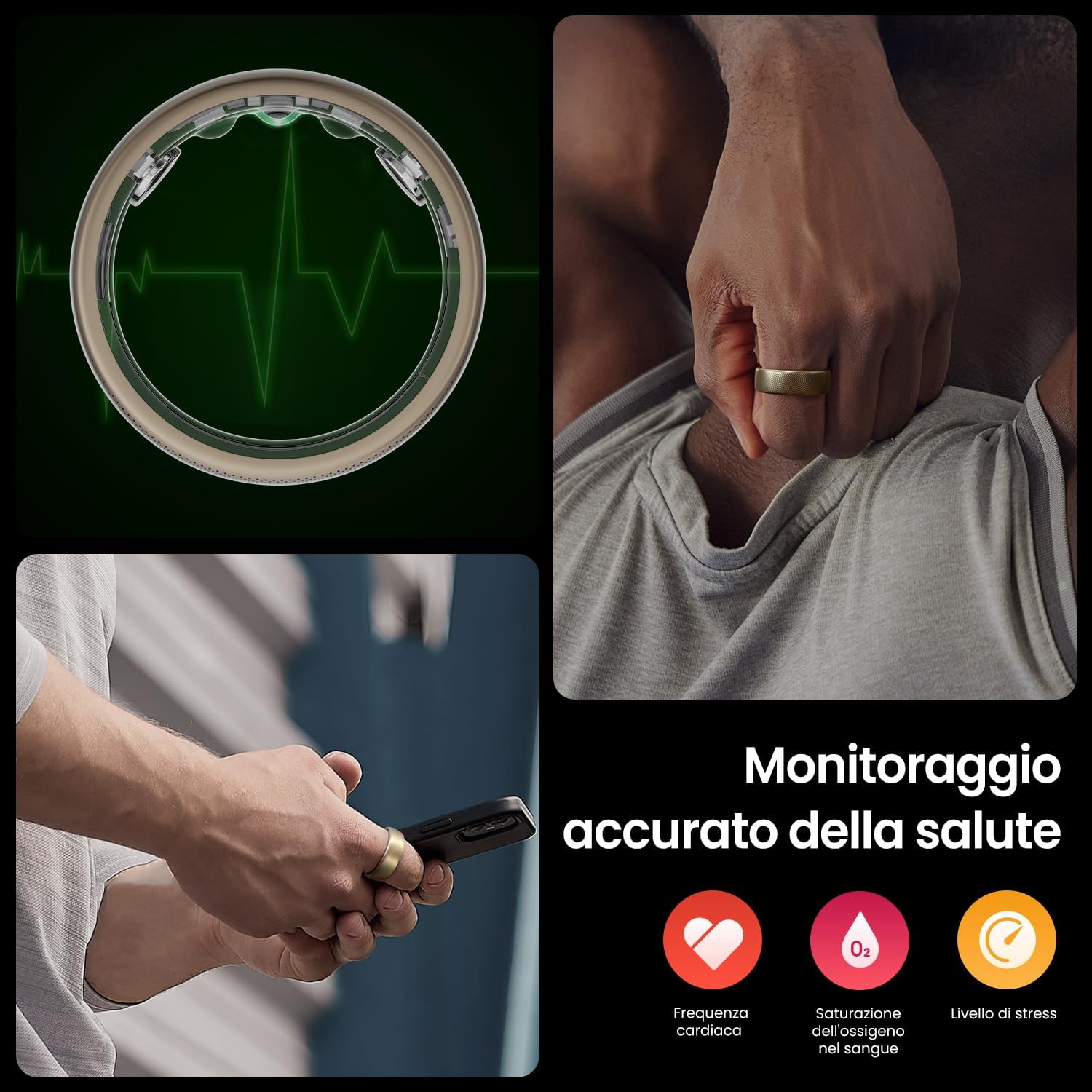 Amazfit Helio Anello Taglia 10 - Tracker Fitness 10 ATM - immagine 2
