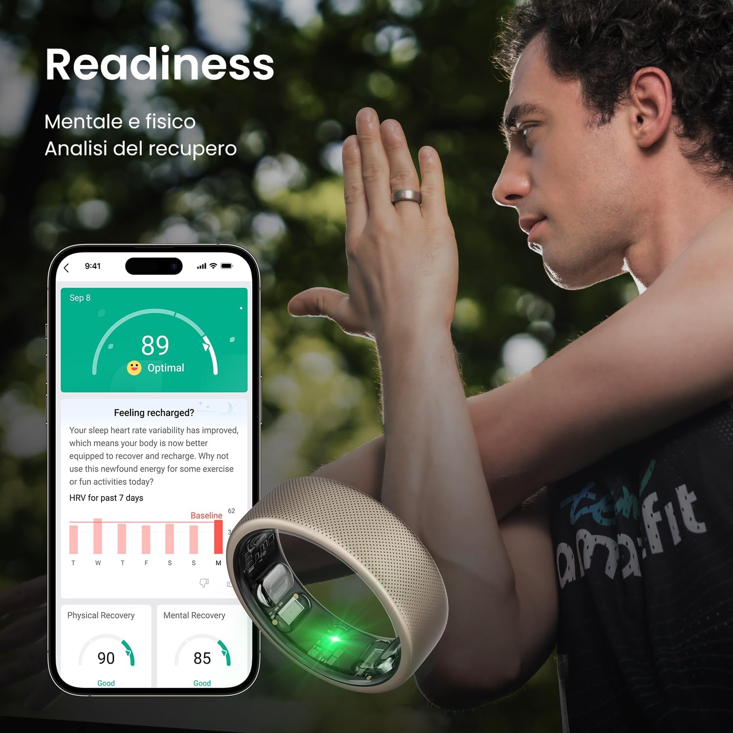 Amazfit Helio Anello Taglia 10 - Tracker Fitness 10 ATM - immagine 5