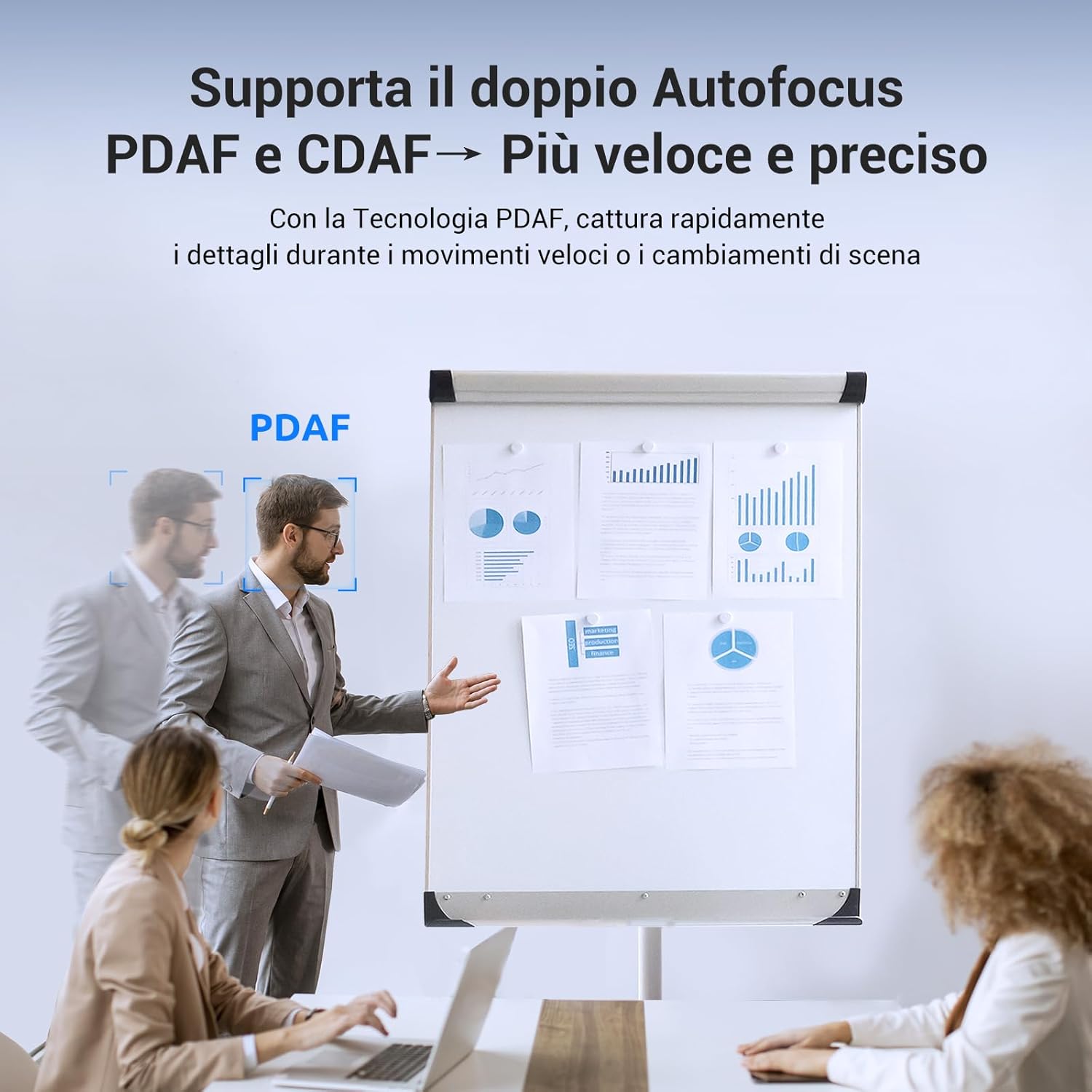 Webcam PC 4K con 2 Microfoni e Autofocus - immagine 3