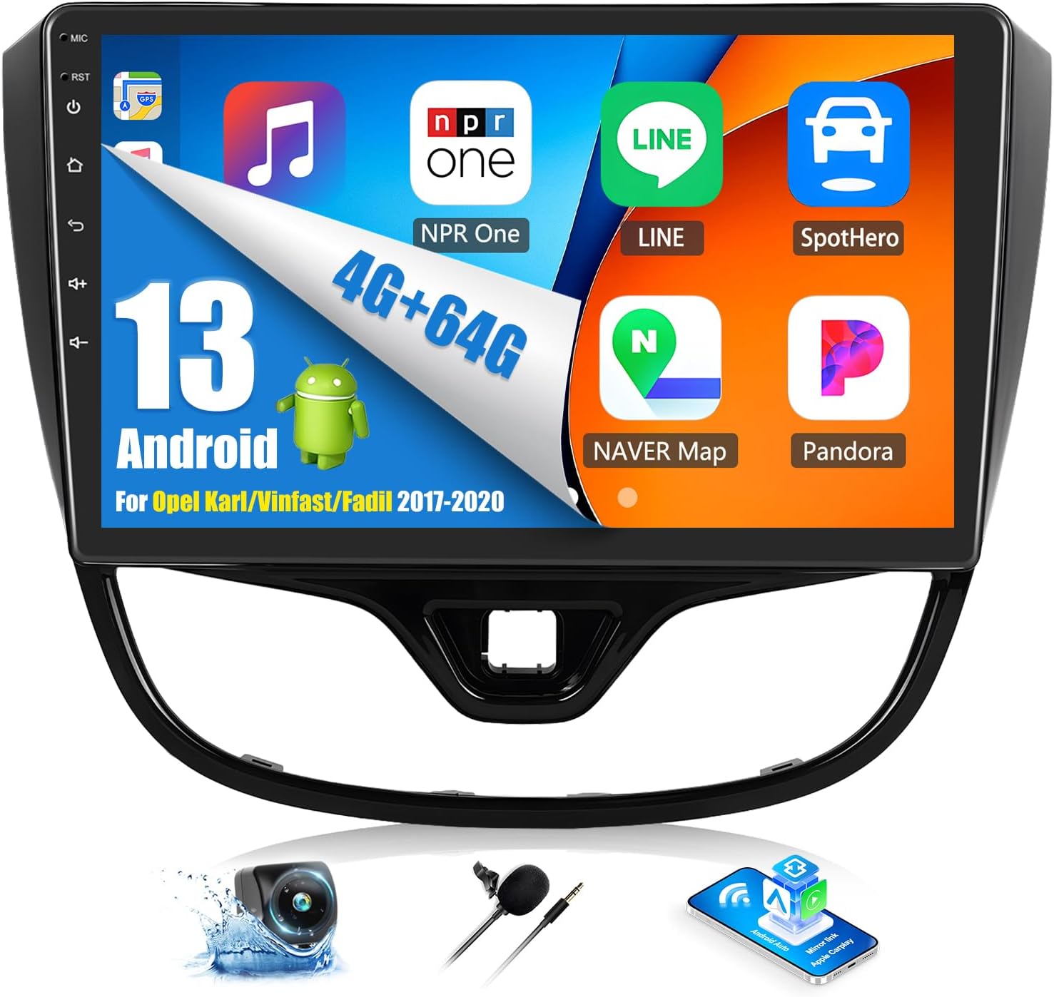 Oiliehu Autoradio Android 10,1" per Opel Karl/Fadil - immagine 1