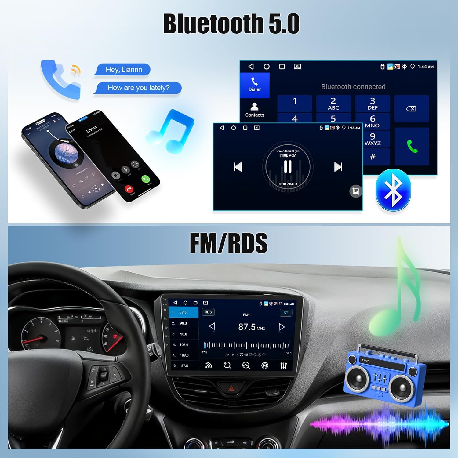 Oiliehu Autoradio Android 10,1" per Opel Karl/Fadil - immagine 5
