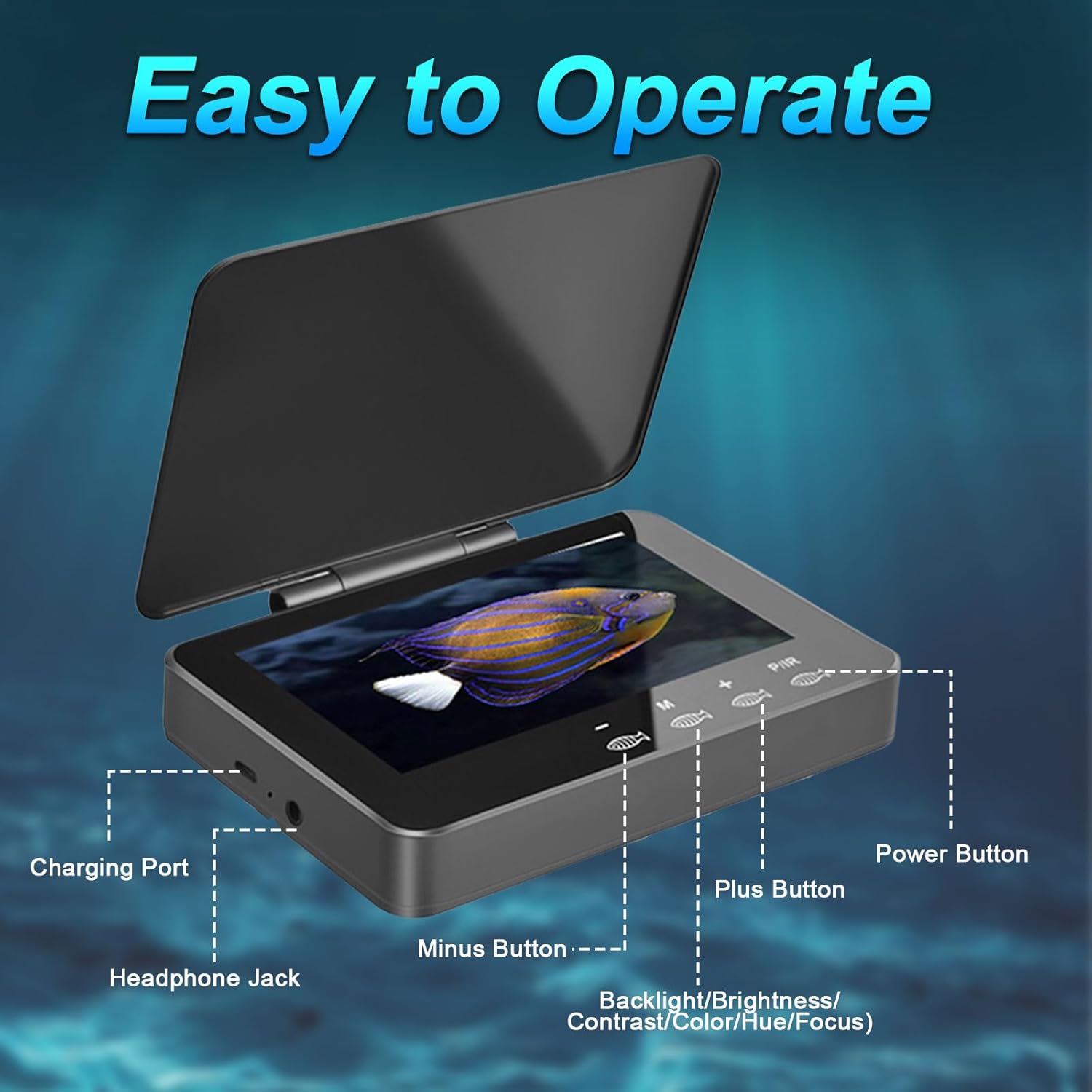 Telecamera per Pesca Subacquea con Display IPS 4,3" - immagine 7