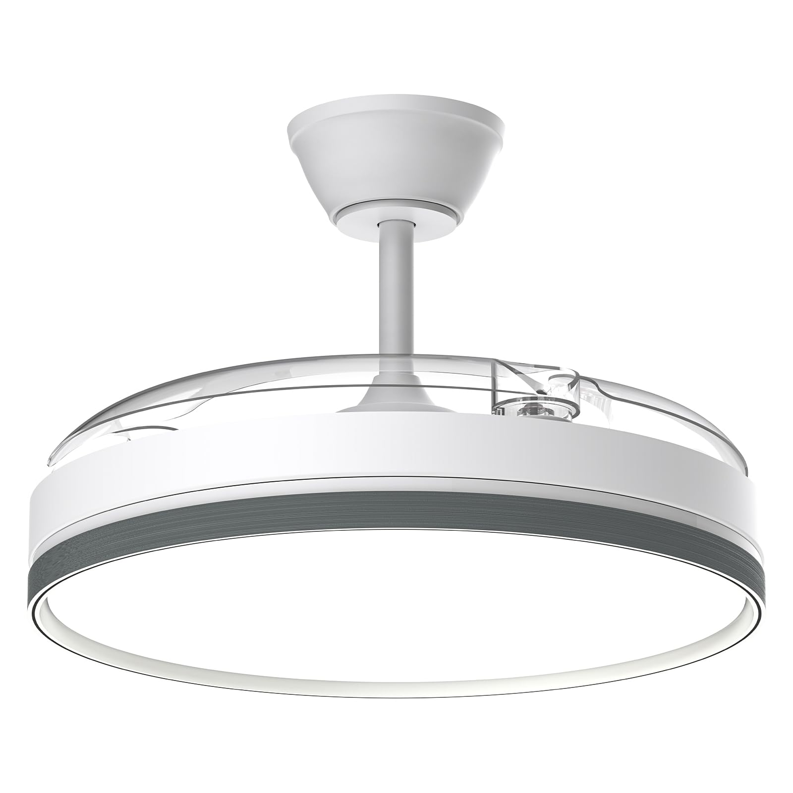 Ventilatore da Soffitto con Luce 106cm, Bianco