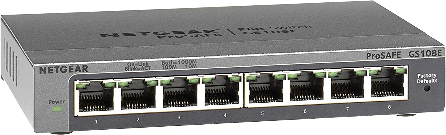 Netgear GS108E - Switch Gigabit Ethernet Plus a 8 porte