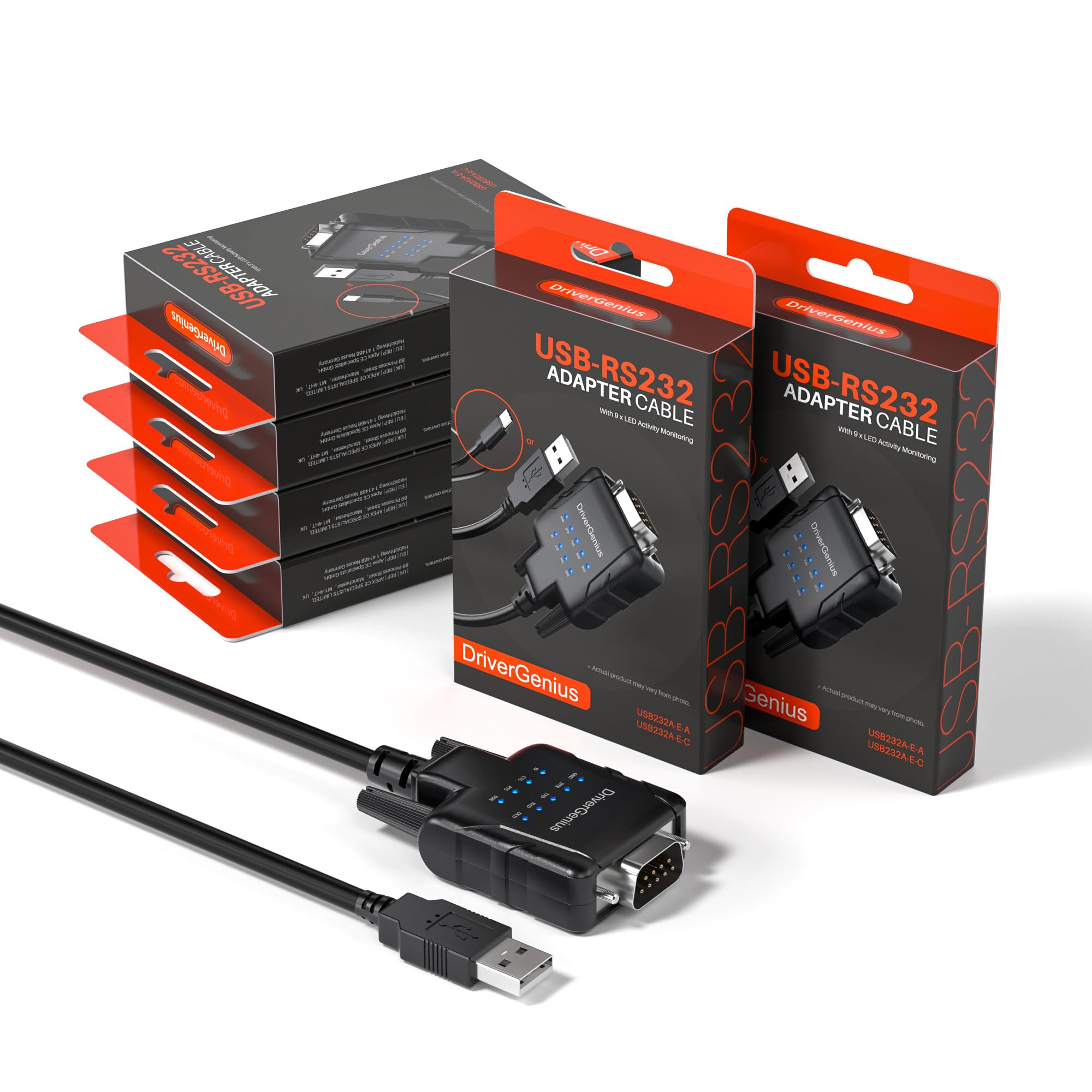 Drivergenius USB232A-E-A - Adattatore USB a Seriale RS232