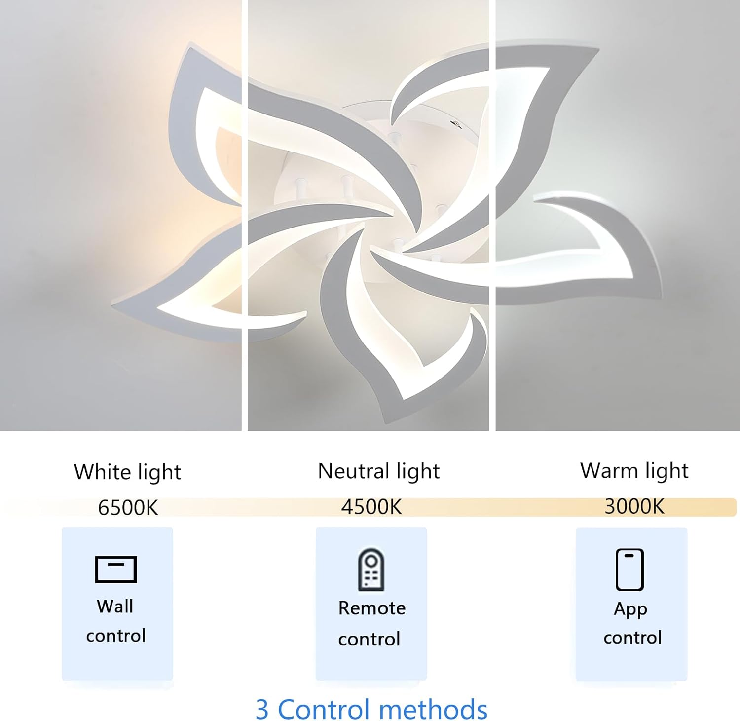 Riserva Plafoniera LED Soffitto Moderna Dimmerabile 40W - immagine 4