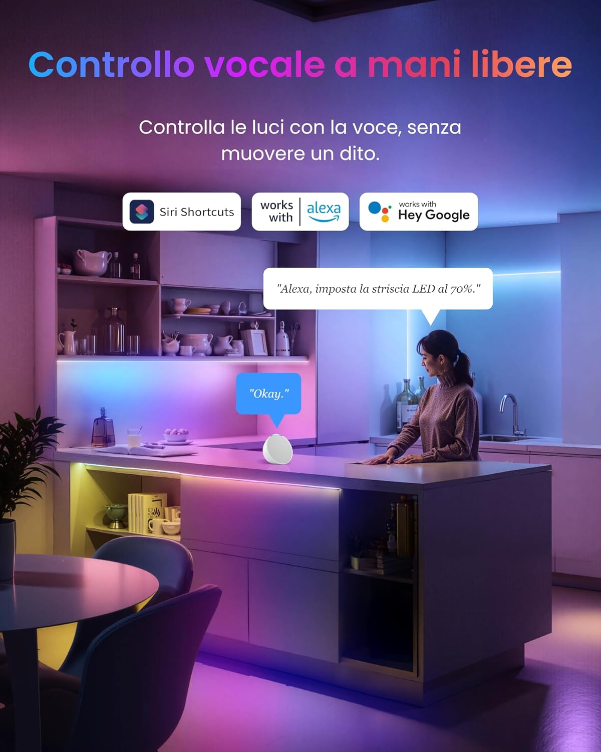 Switchbot RGBICWW Striscia LED 5M Matter - immagine 6