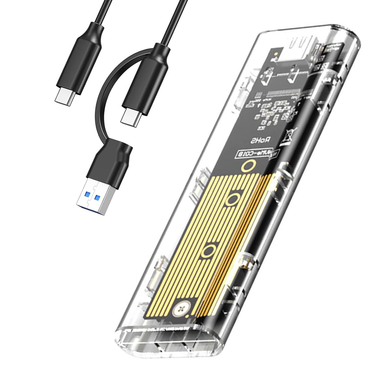 Case SSD M.2 NVMe USB-C Gen2 con UASP