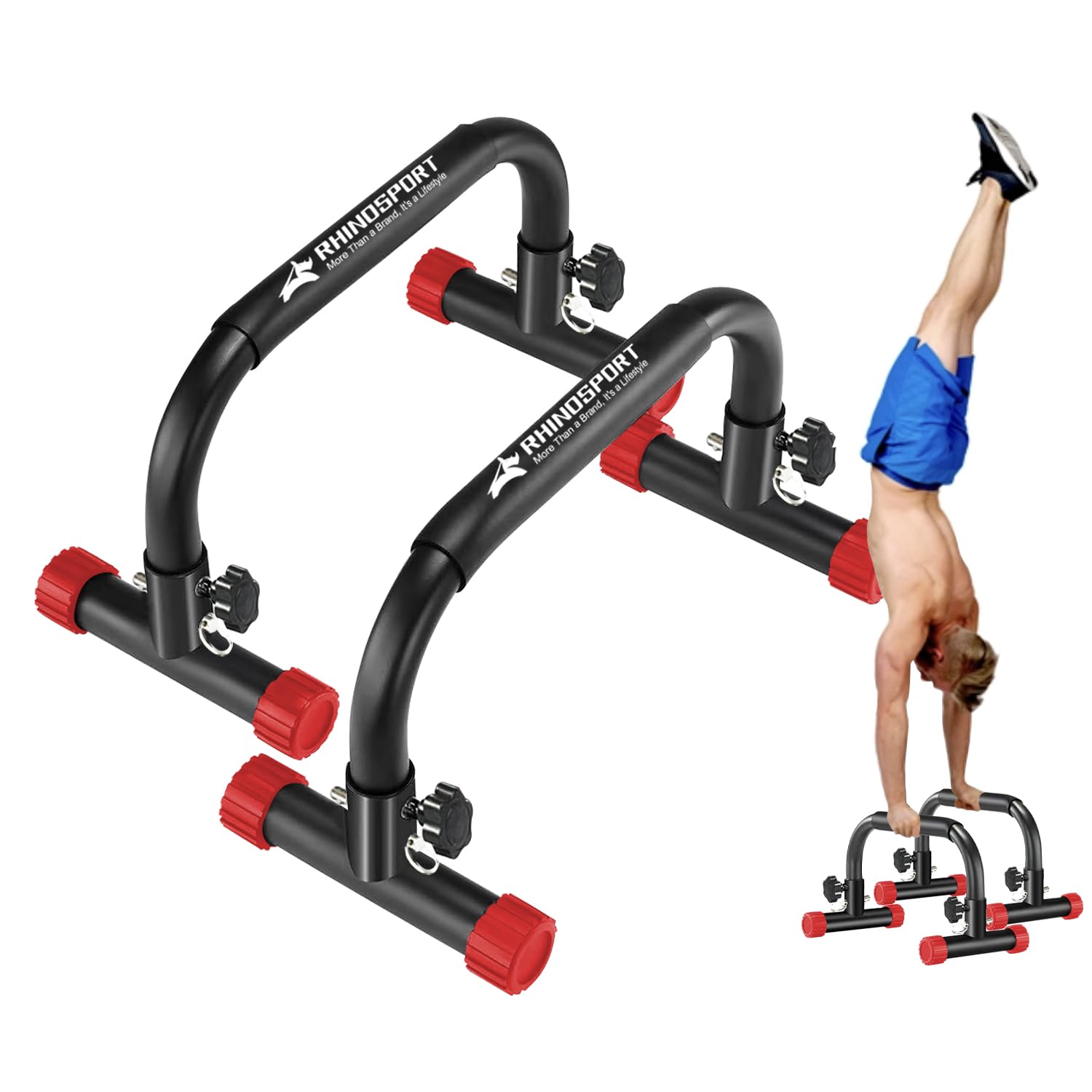 Rhinosport Parallettes Bars Dip Calisthenics Push Up Bar