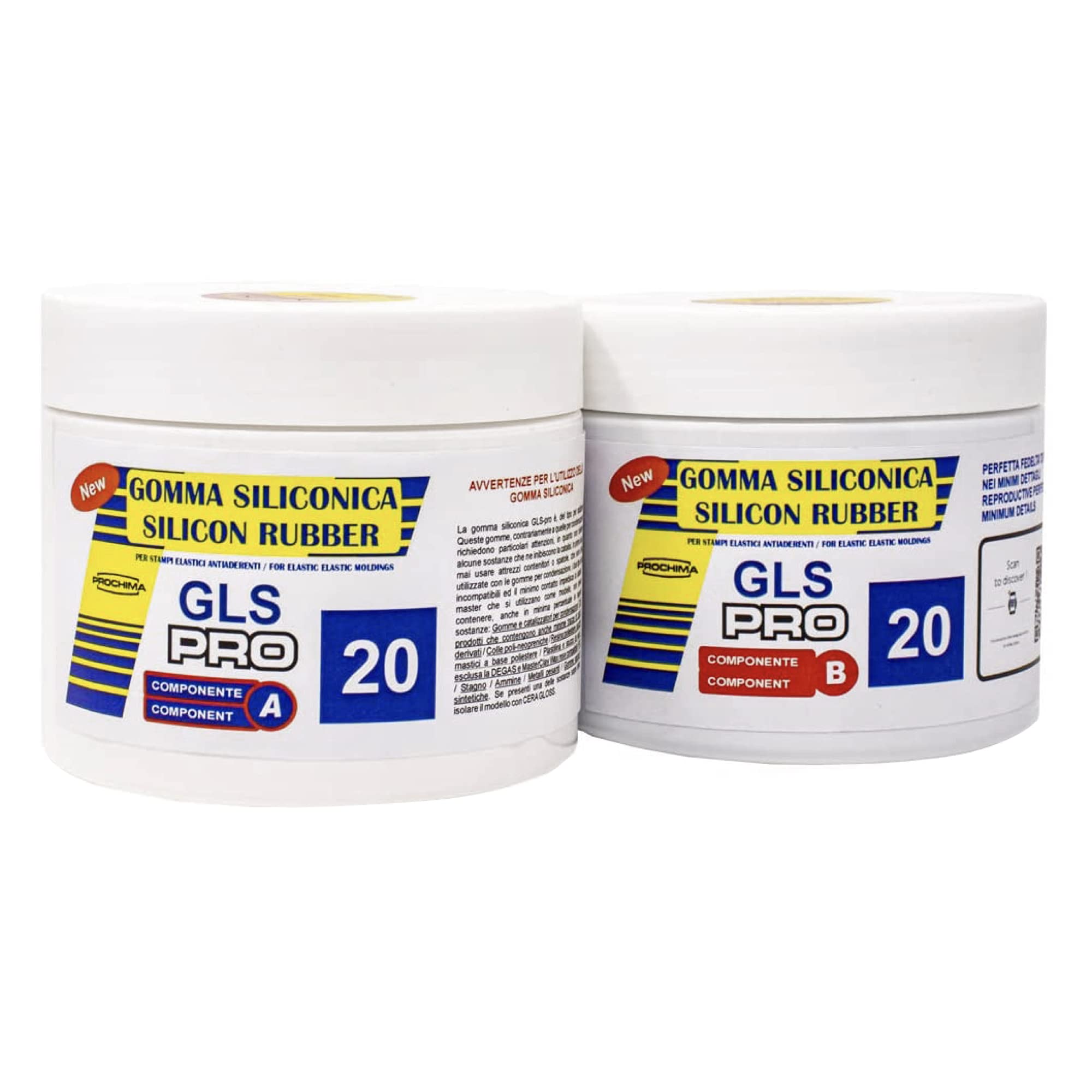 PROCHIMA GS518K1 Gomma Siliconiche Gls-PRO 20 A+B, Blu, 1 KG