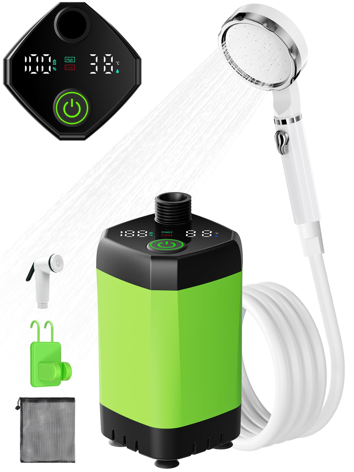 Doccia da Campeggio Portatile con Display