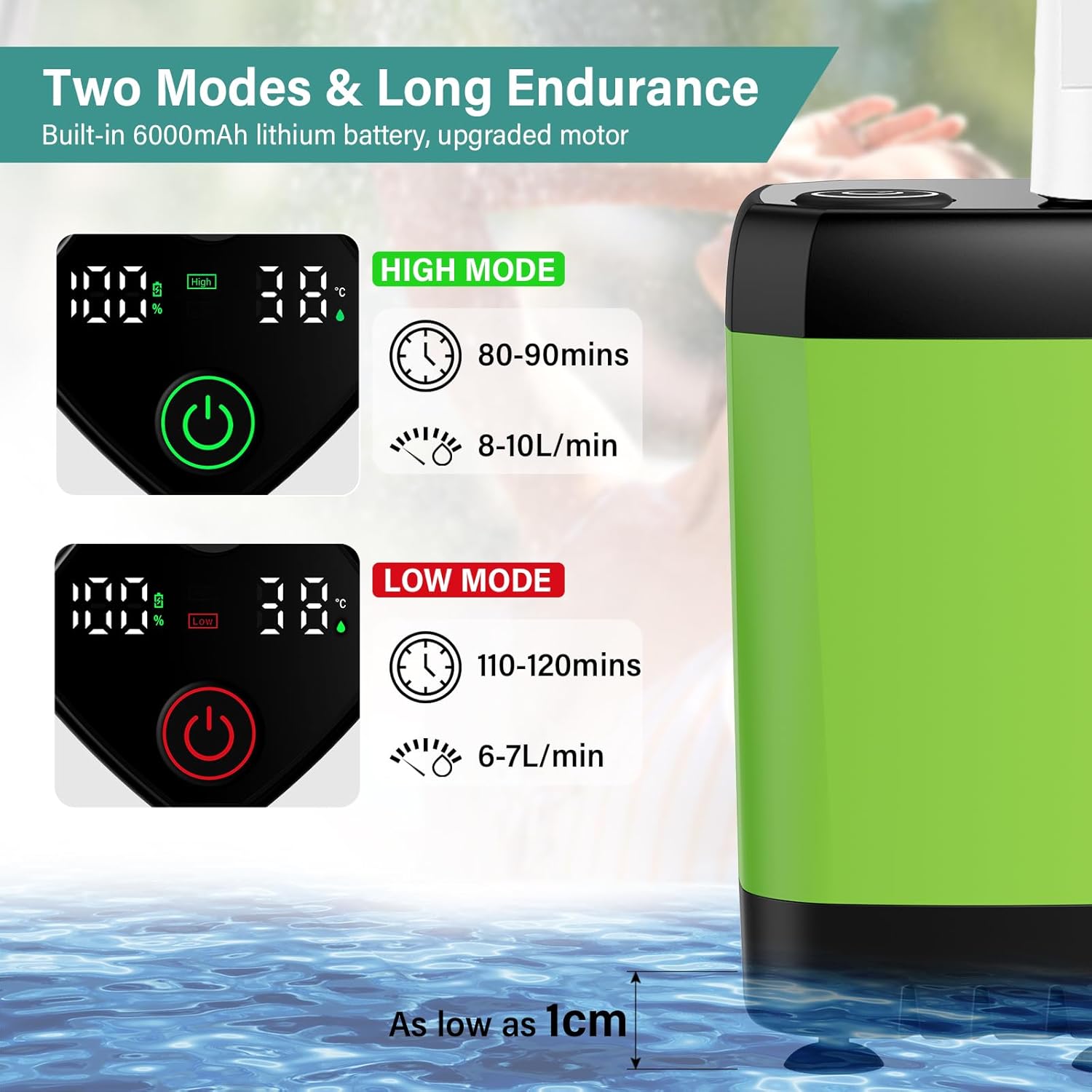 Doccia da Campeggio Portatile con Display - immagine 2