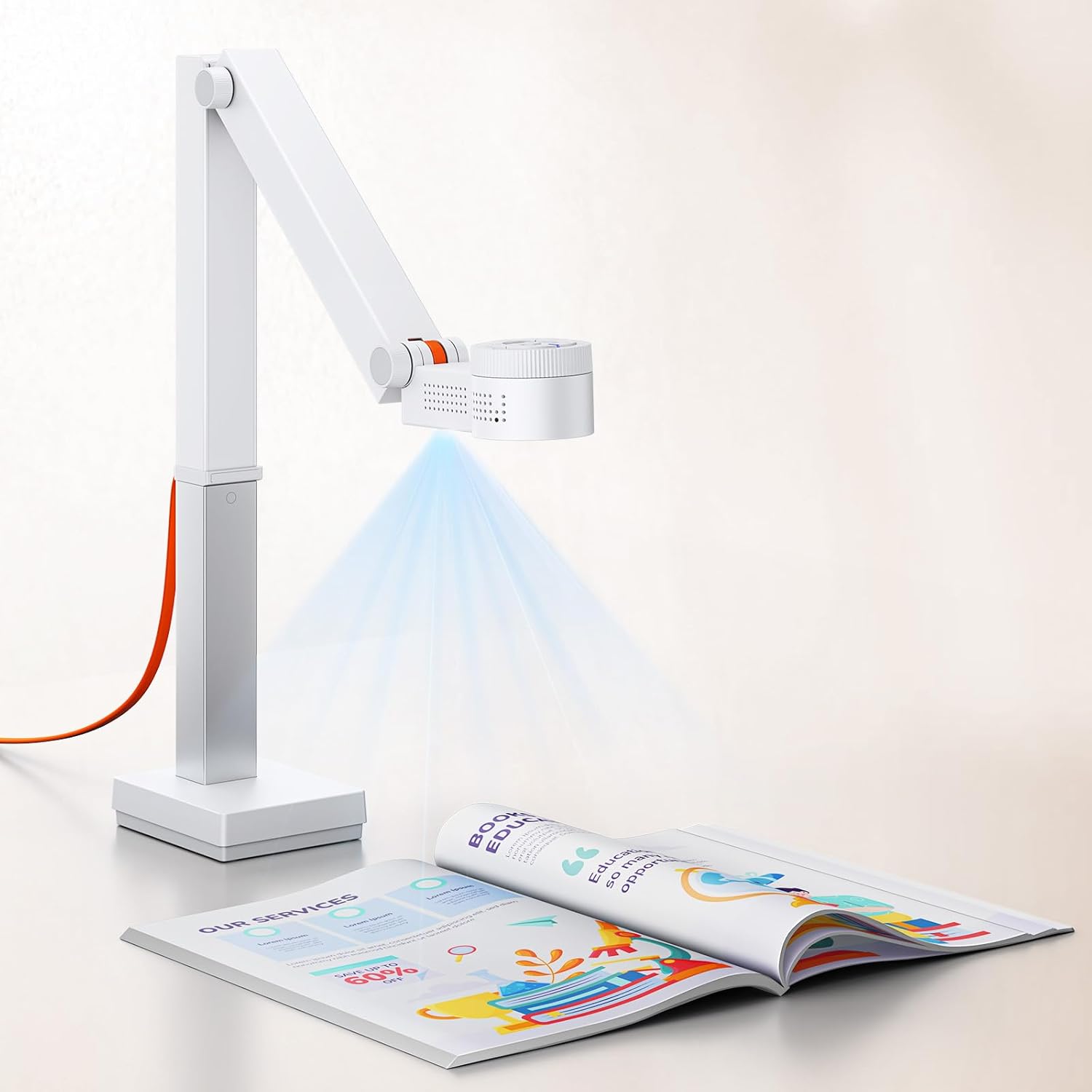 Czur Fancy S Pro - Fotocamera Documenti 12 MP, Bianca - immagine 1