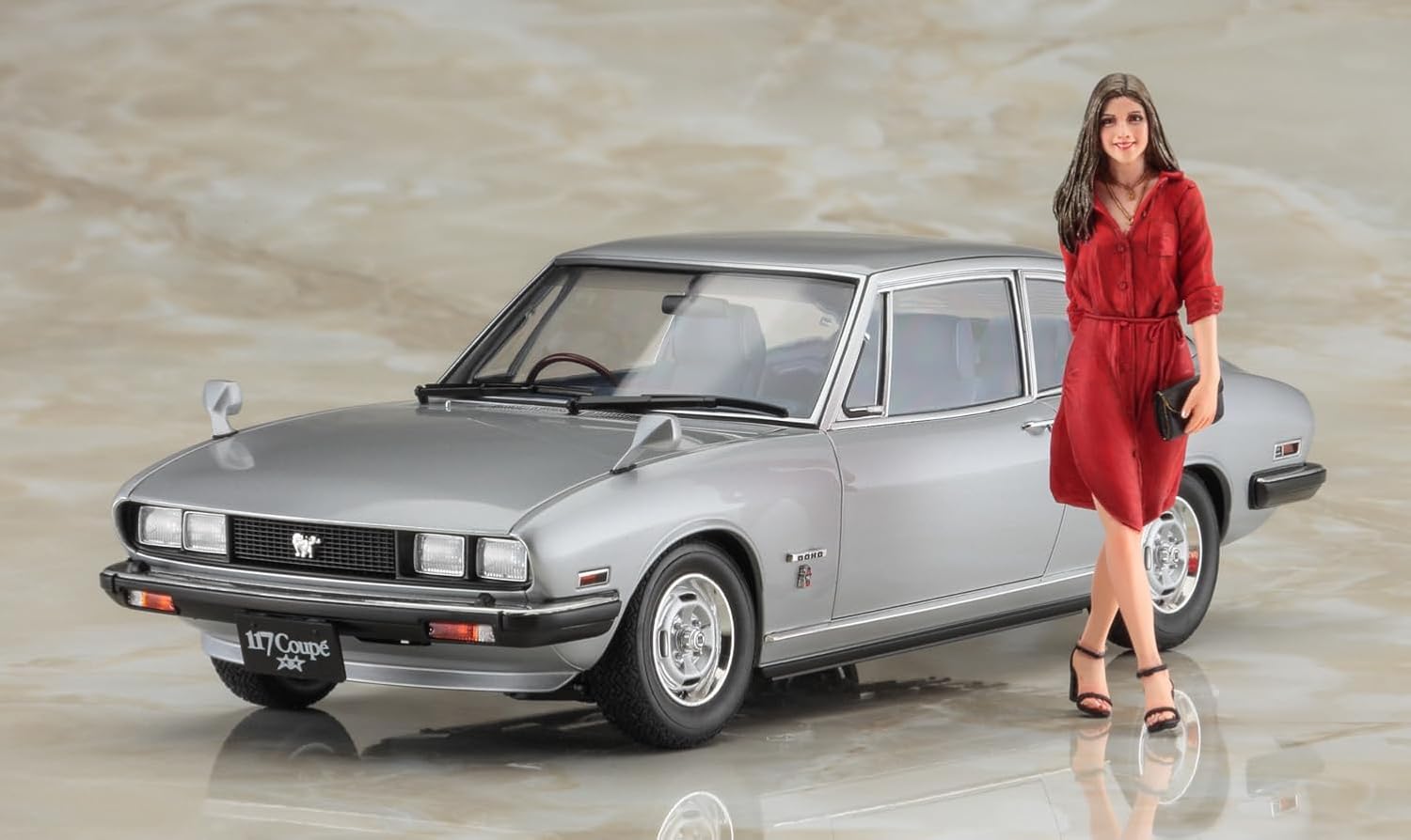 ハセガワ- Hasegawa 652404 1/24 Isuzu 117 Coupe, con Statuetta, SP604 - immagine 4