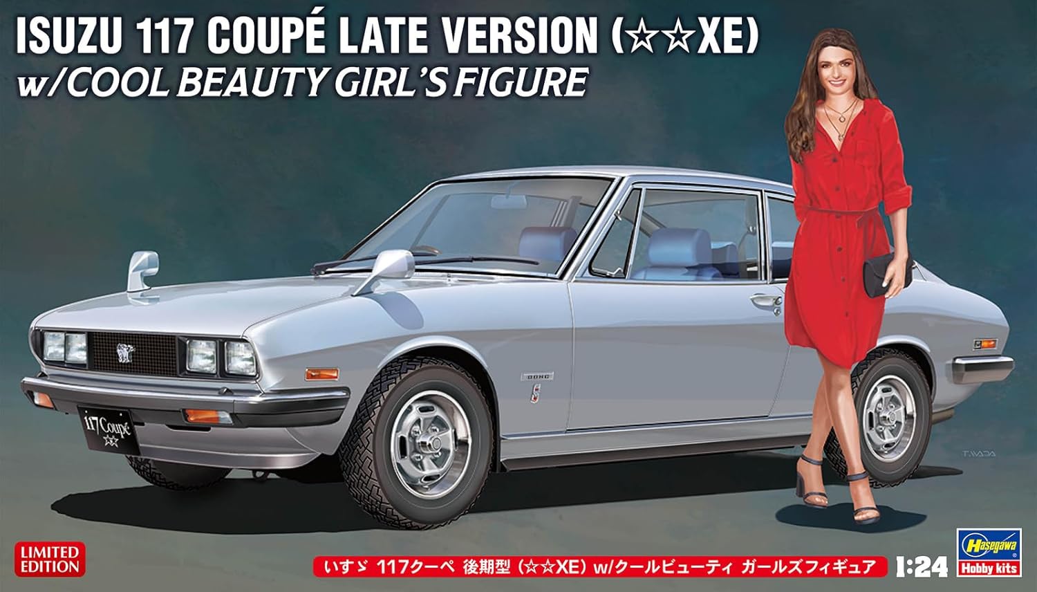 ハセガワ- Hasegawa 652404 1/24 Isuzu 117 Coupe, con Statuetta, SP604 - immagine 5