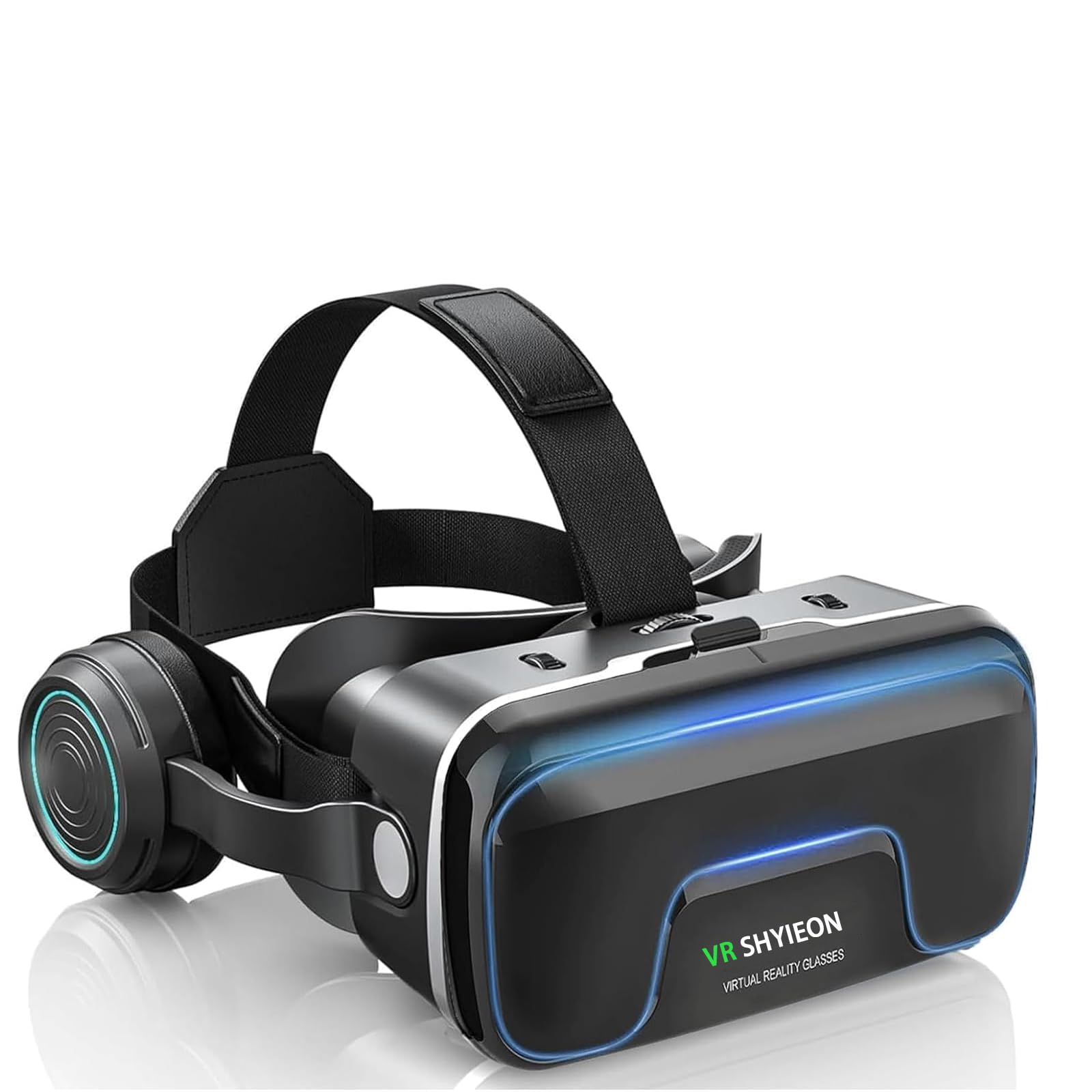 Occhiali VR 3D Visore Realtà Virtuale HD, Nero