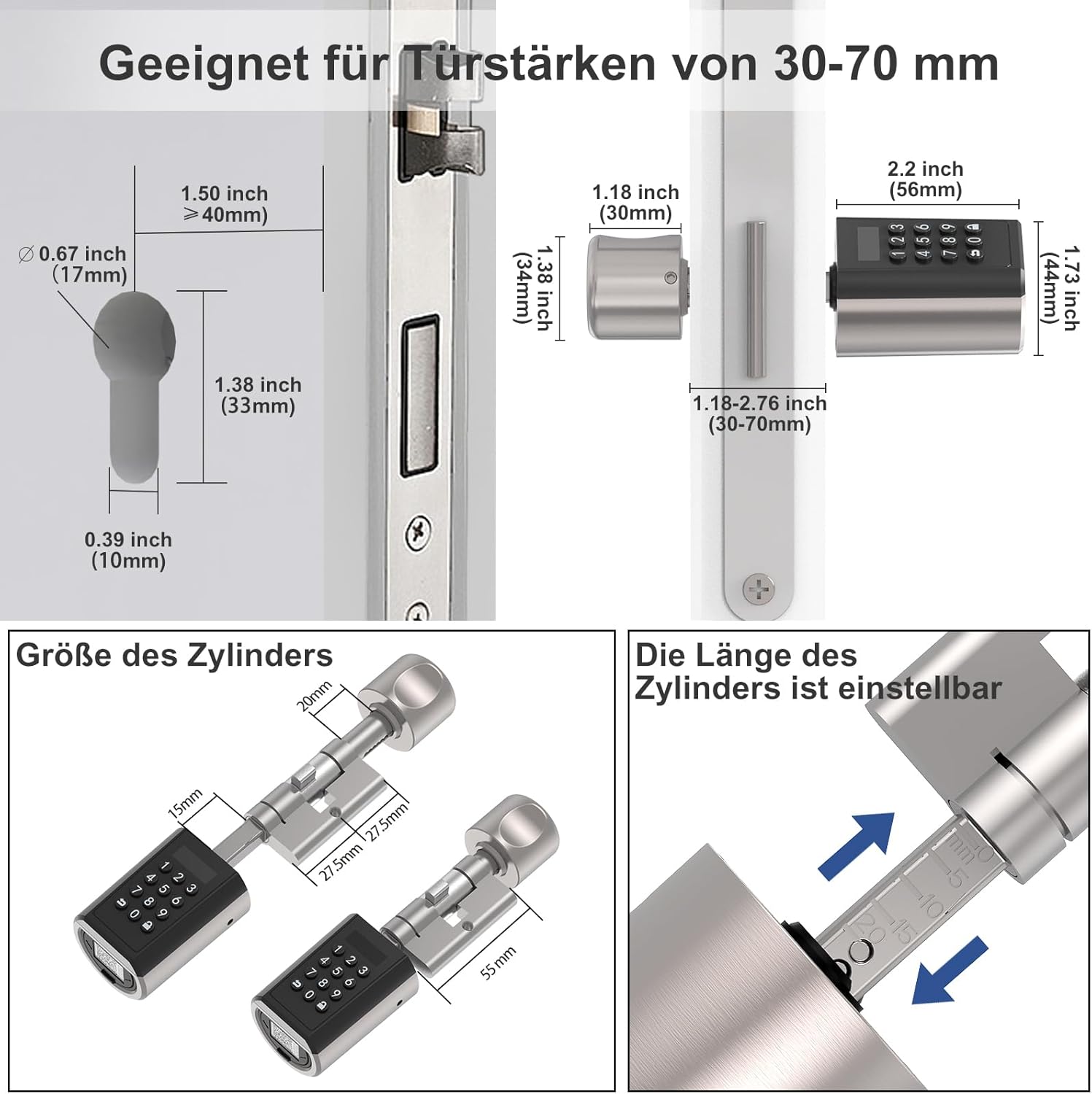 Ruilon PCB51 - Serratura Elettronica Smart IP65 - immagine 3