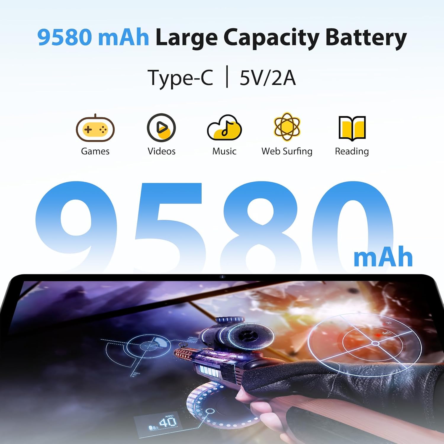 Tablet Android 15 da 11 Pollici con Tastiera+Mouse - immagine 3