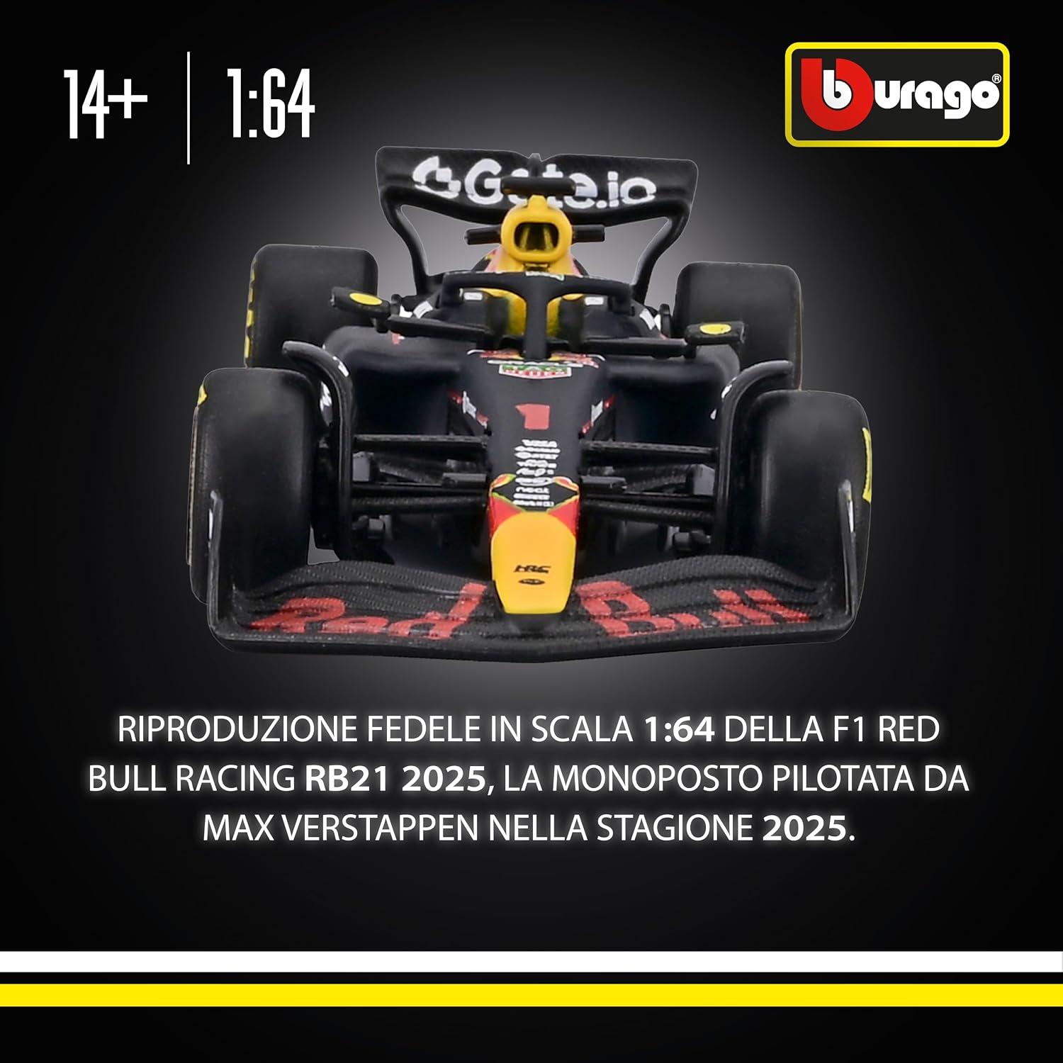 Bburago - F1 Red Bull Racing RB21 2025#1 Max Verstappen, Auto Diecast ...