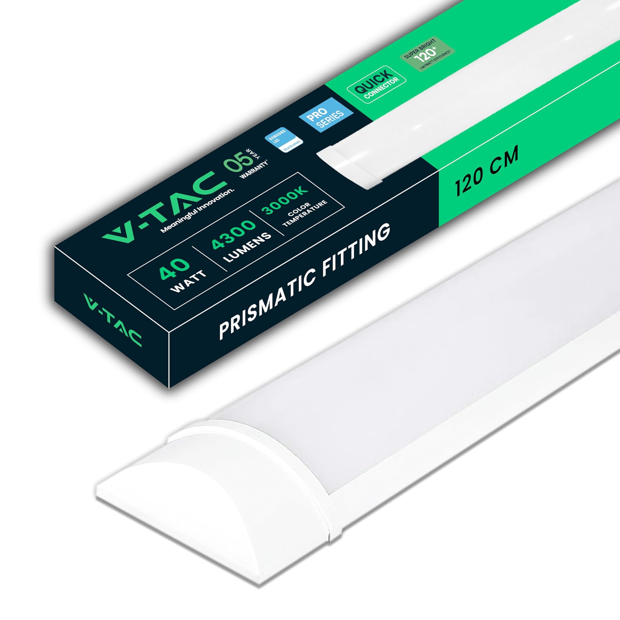 V-tac Plafoniera LED Lineare 120 CM 40W 4300 Lumen