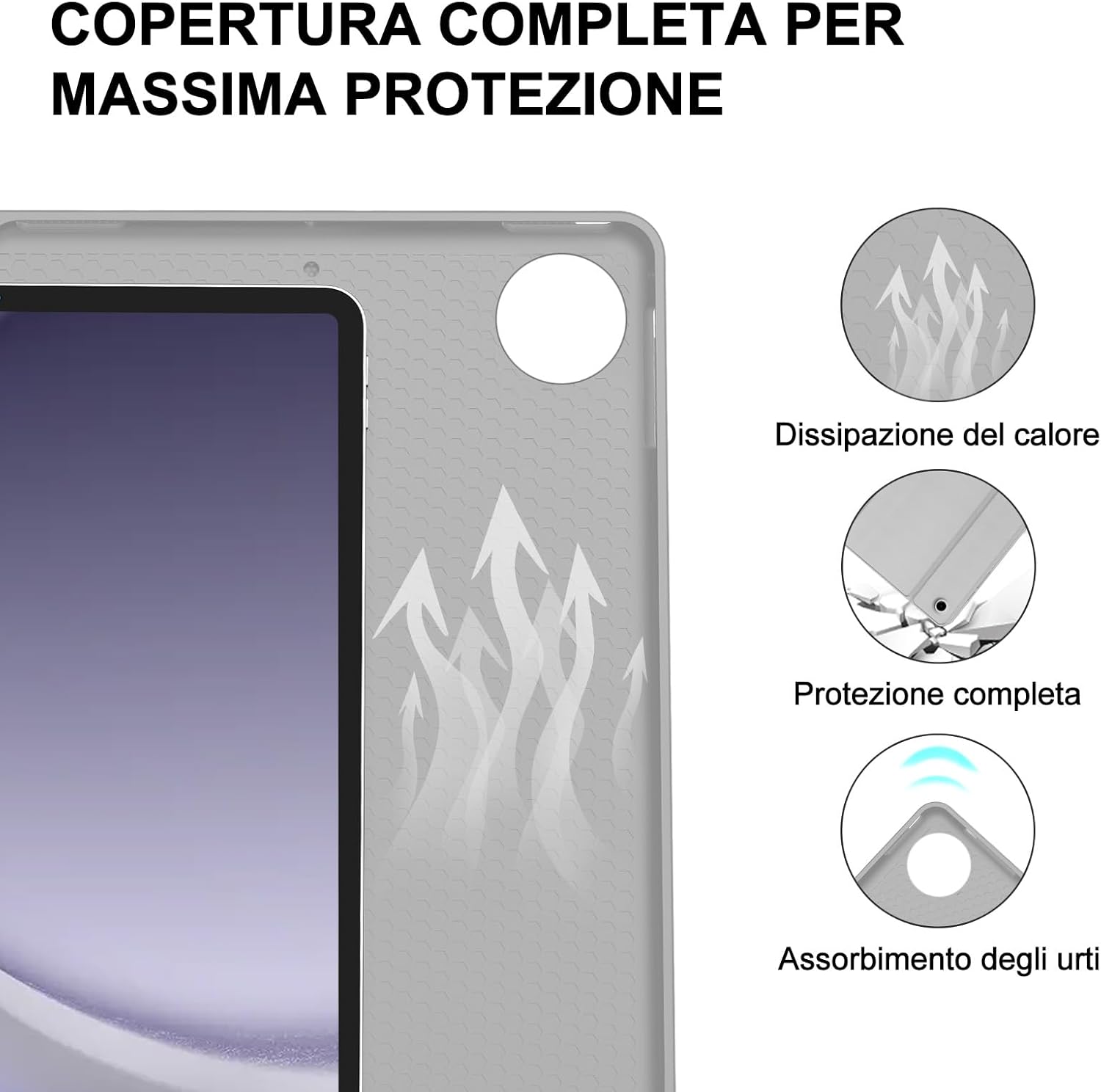 IVEOPPE Tastiera per Samsung Galaxy Tab A9 Plus 11" con Touchpad - immagine 7