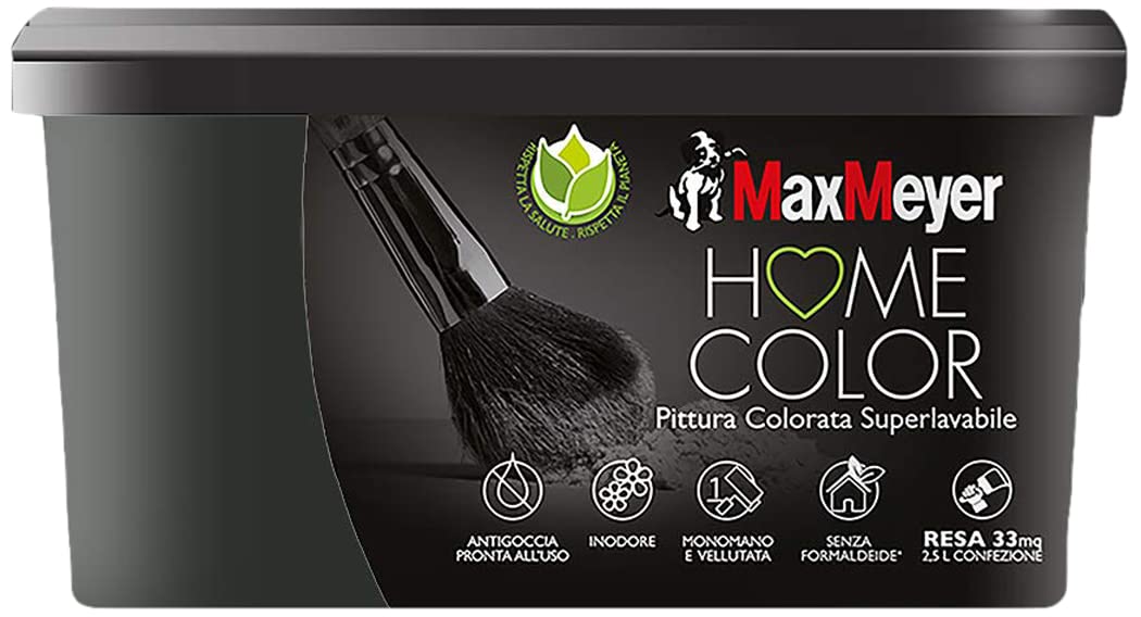 Maxmeyer PITTURA SUPERLAVABILE HOME COLOR NERO 2,5L