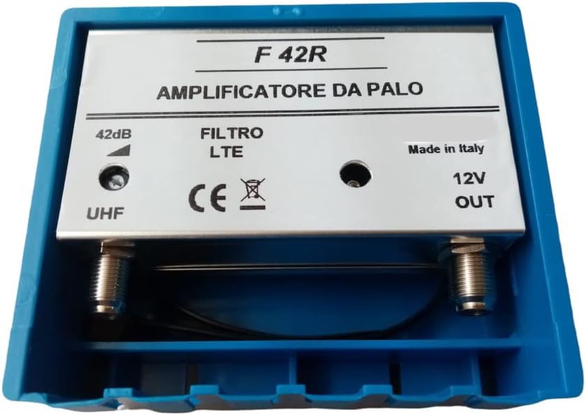 Vsnetwork Amplificatore Antenna TV da Palo 42Db