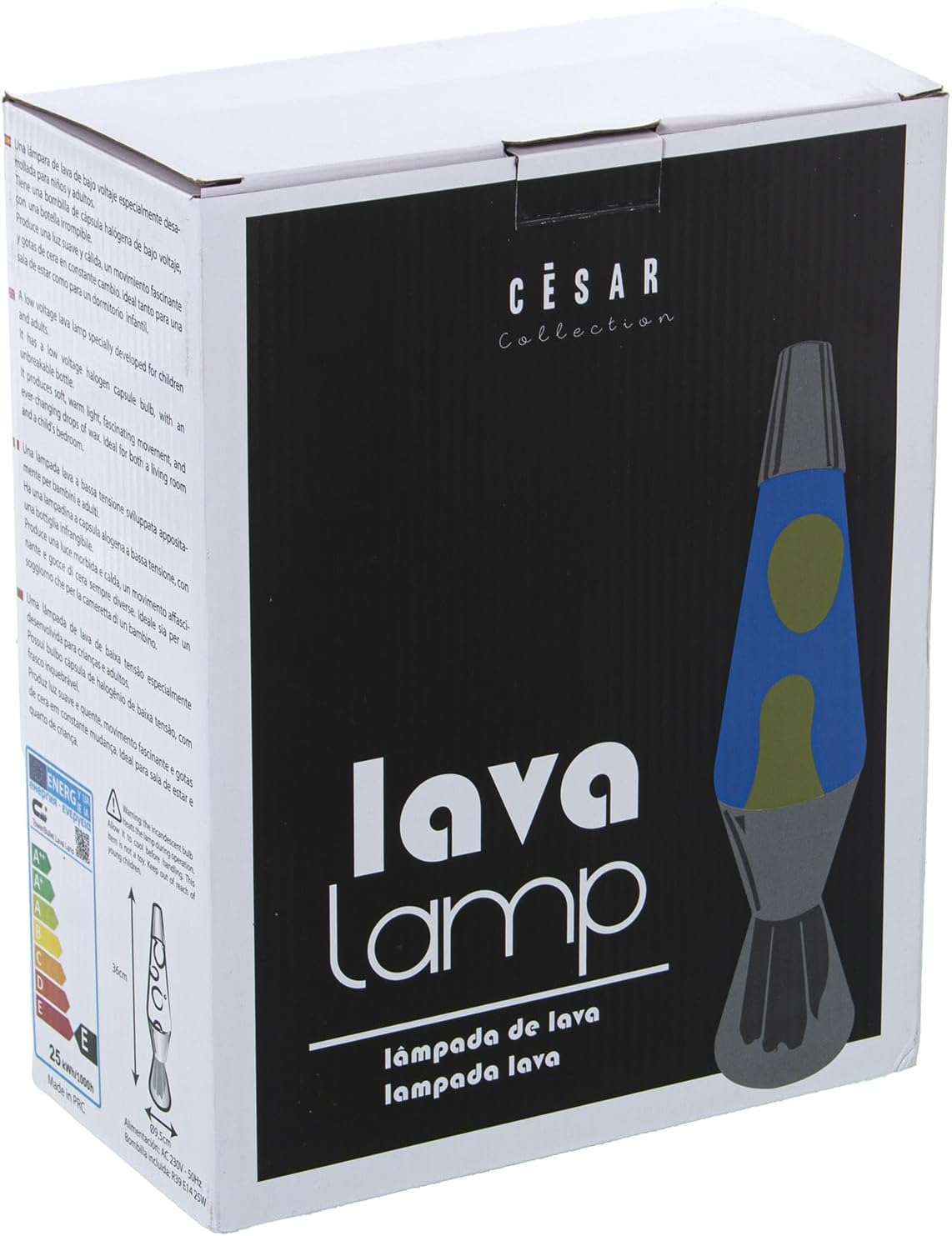 LÁMPARA LAVA METAL BRILLO LÍQUIDO VERDE/AZUL - immagine 3
