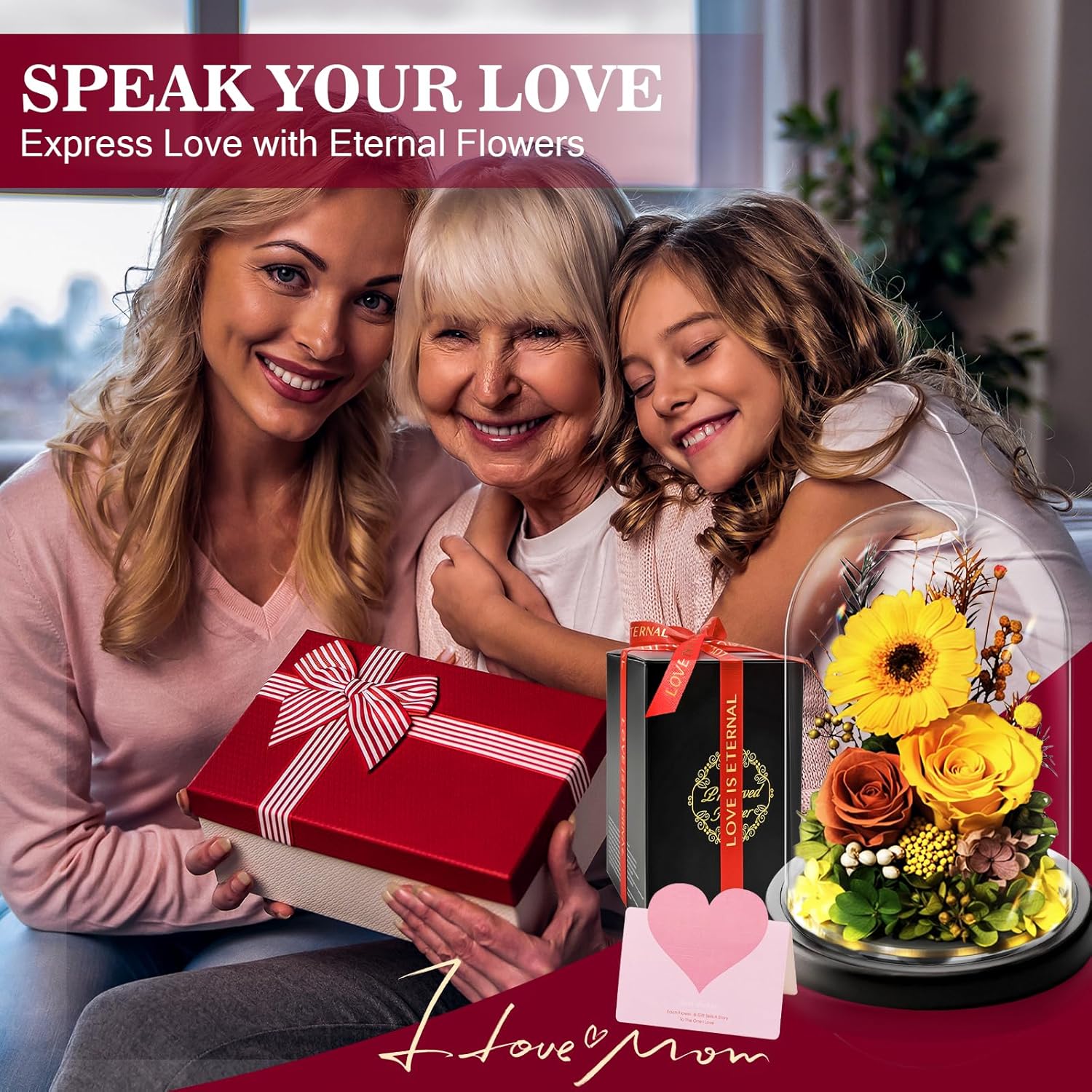 Rosa Eterna & Gerbera Stabilizzate con Luce LED - immagine 2