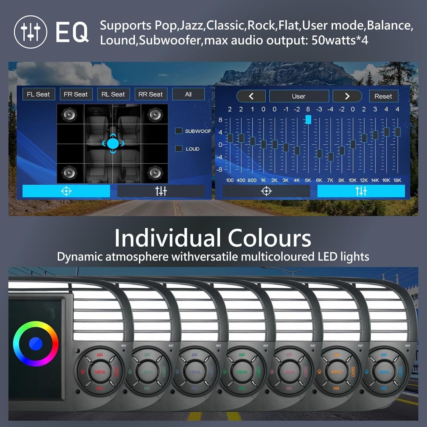 Linux Autoradio per Fiat 500 (2007-2015) 7" Touchscreen, Nero - immagine 4