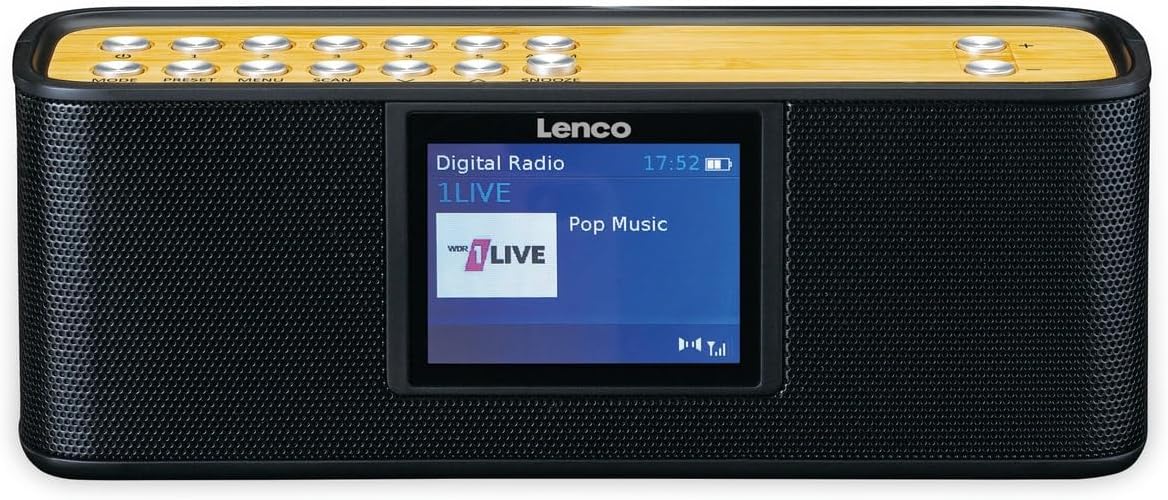 Lenco PDR Radio Portatile DAB+ con Bluetooth, Nero - immagine 6