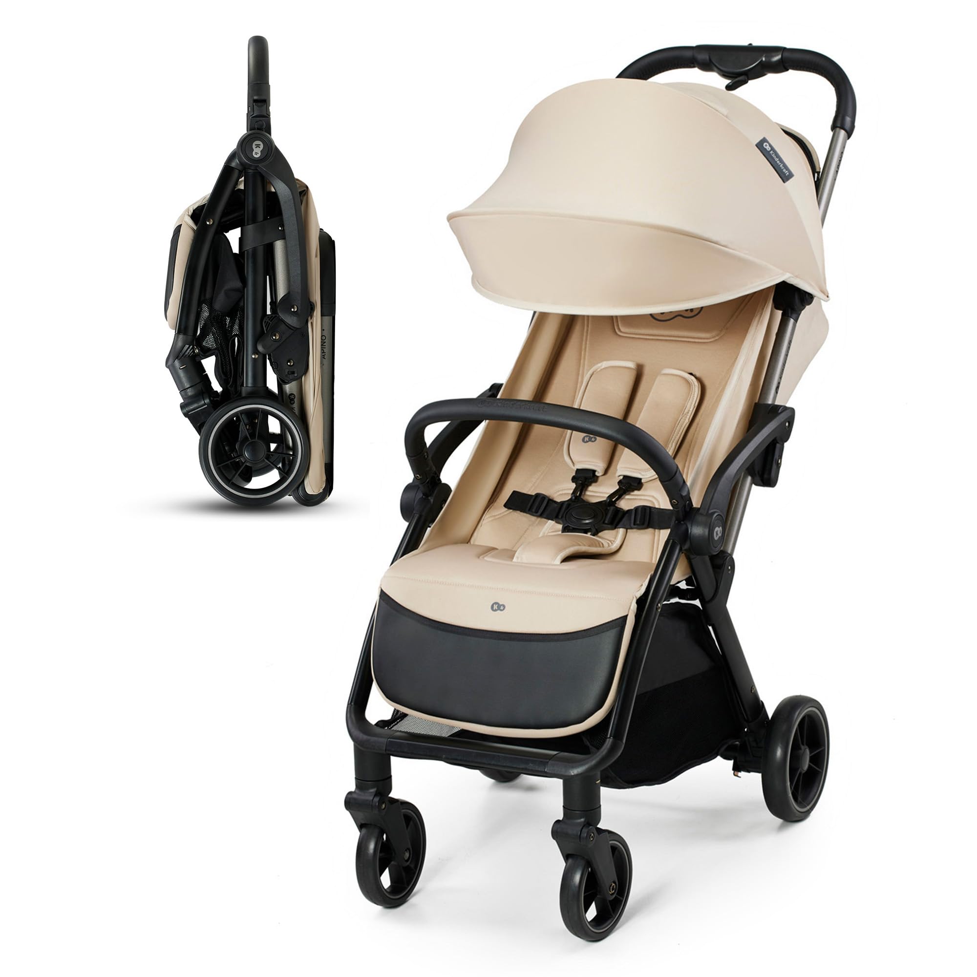 Kinderkraft APINO Passeggino Leggero 7,5 Kg, Beige