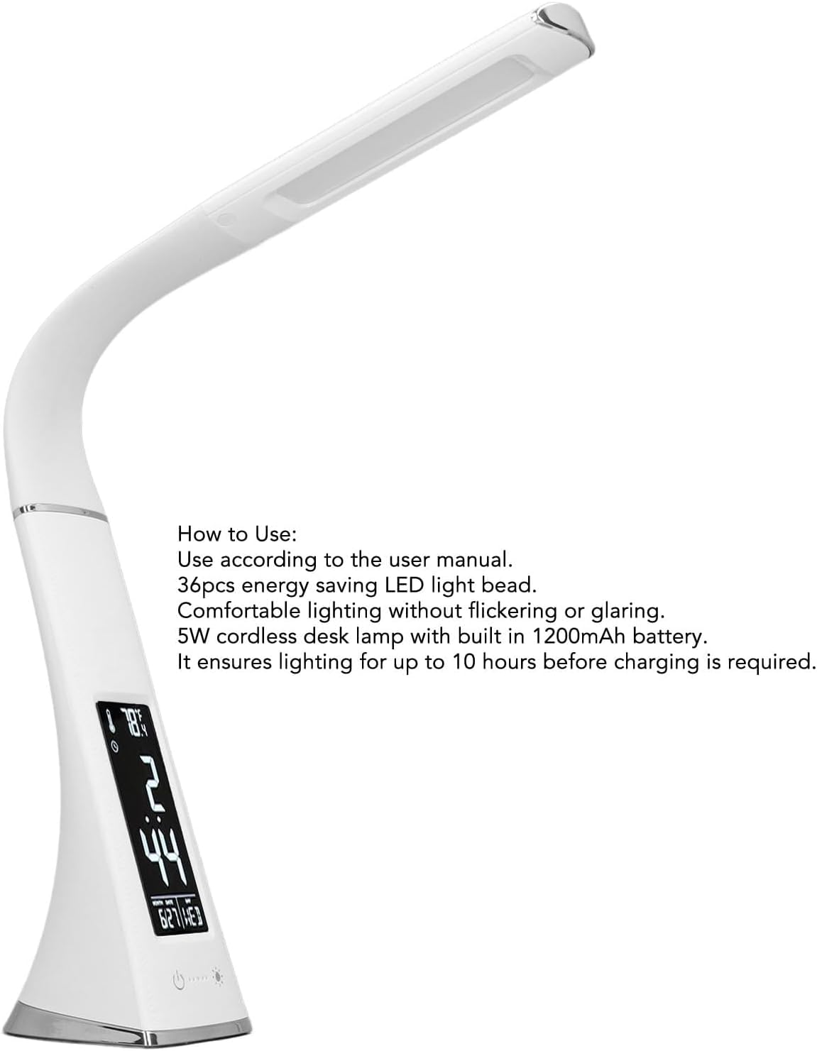 Lampada Scrivania LED a Collo D'oca Cordless - immagine 2