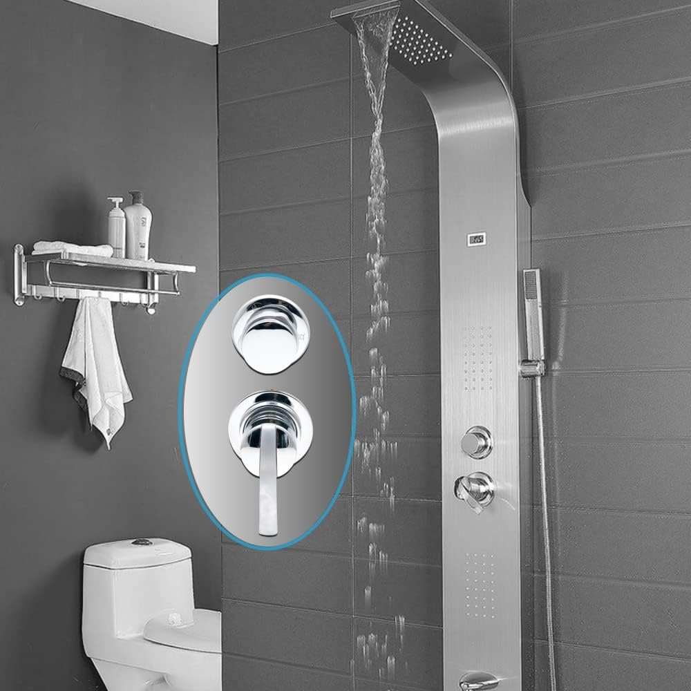 Afuder Interruttori Doccia a Parete in Ottone (3 vie)