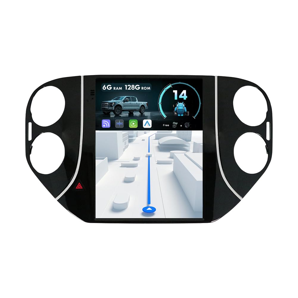 Autoradio Android 12 Doppio DIN per VW Tiguan 2010-2015 6G+128G