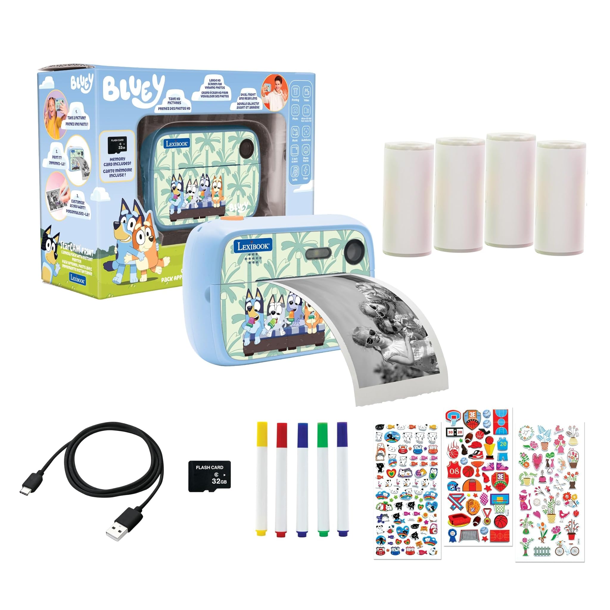 Lexibook Bluey Starcam® Print - Fotocamera Digitale HD