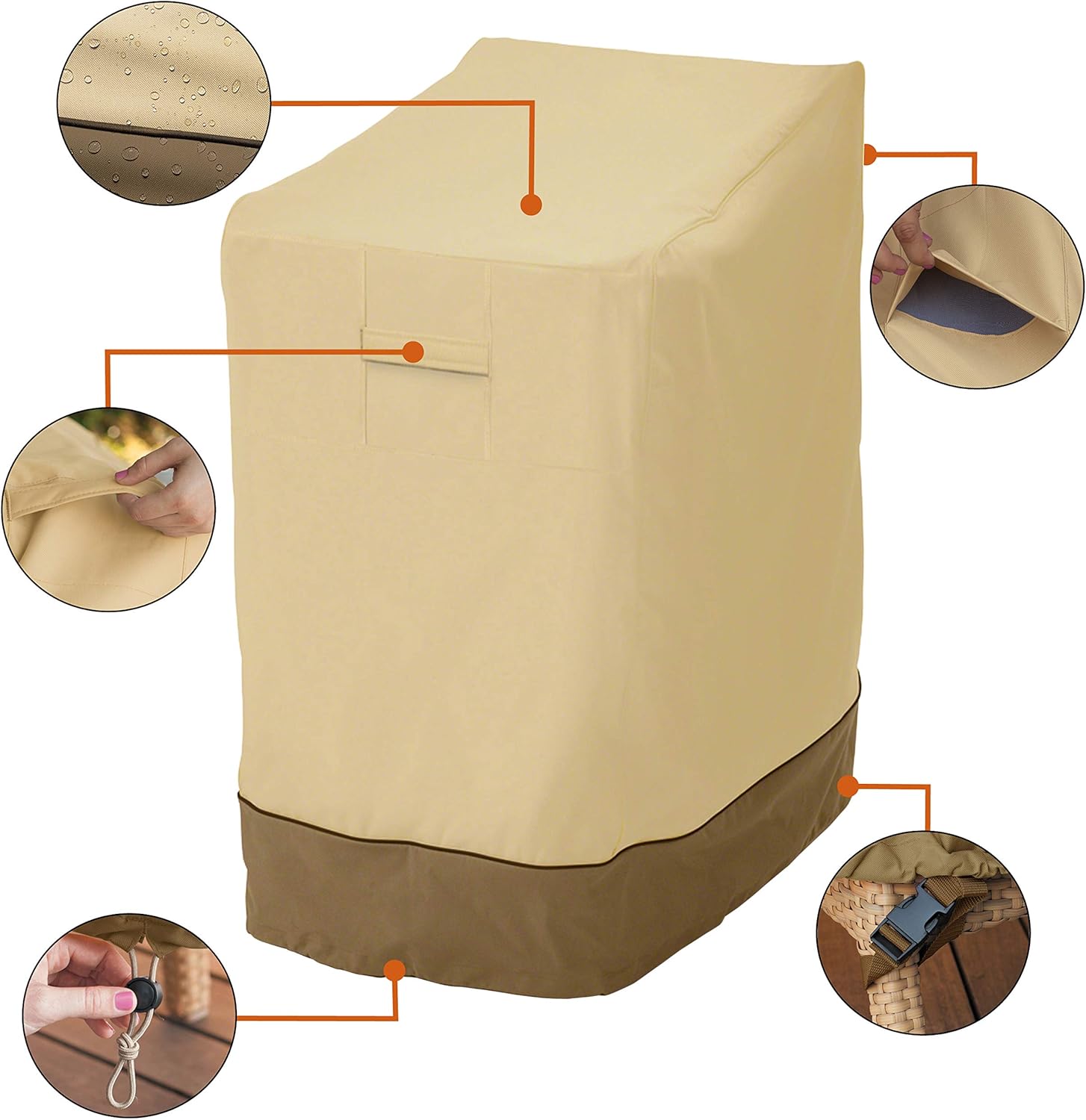 Copertura per sedie impilabili da Giardino, Veranda di Classic Accessories - immagine 3