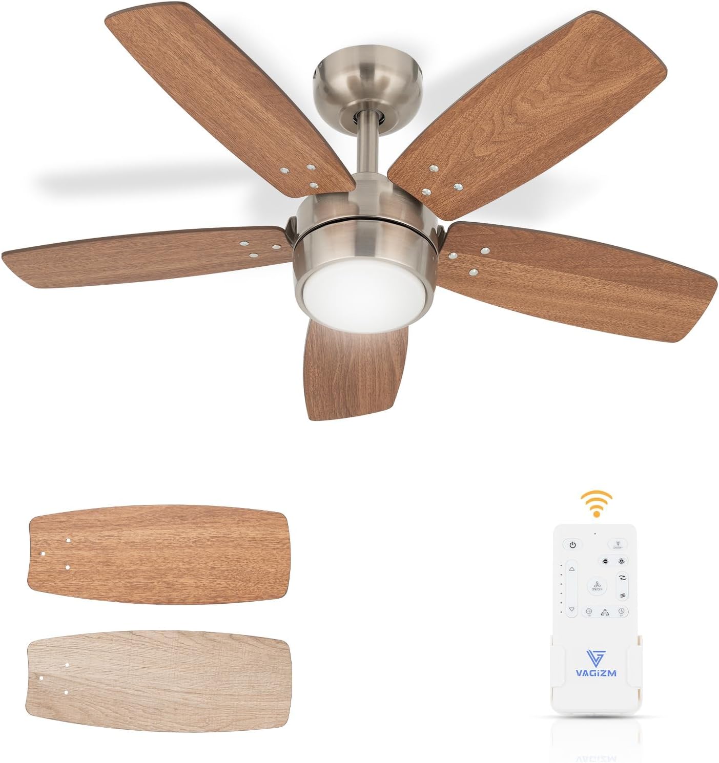 Ventilatore da Soffitto 91 CM con Telecomando, Nero - immagine 1