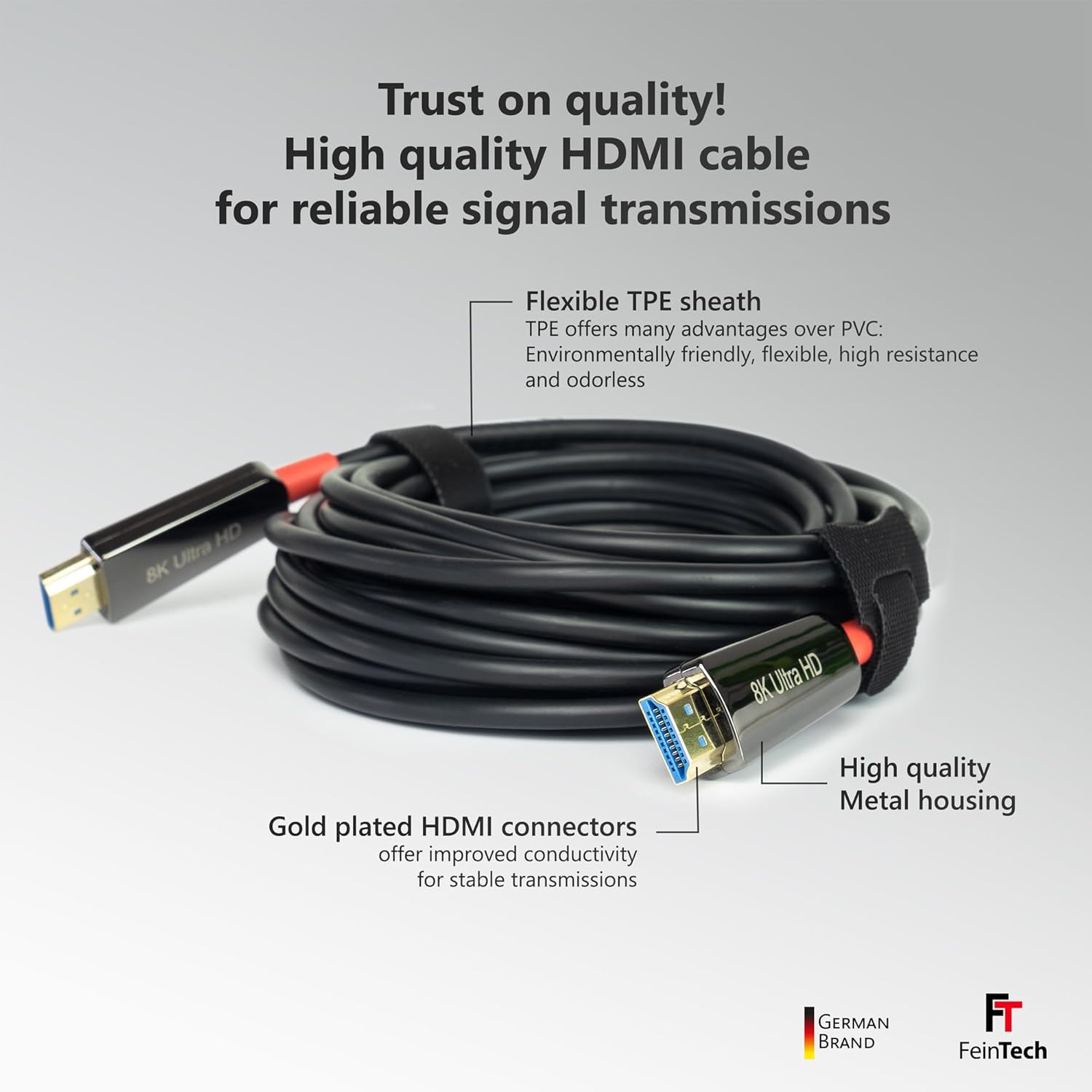 Feintech Cavo Fibra Ottica HDMI 8K 10m - immagine 5
