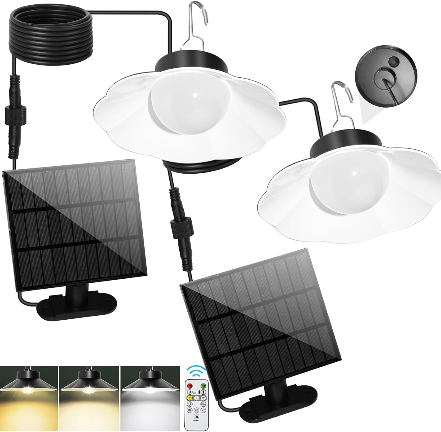 Cissiyog Lampade Solari da Esterno IP65 - 2 Pezzi - immagine 1