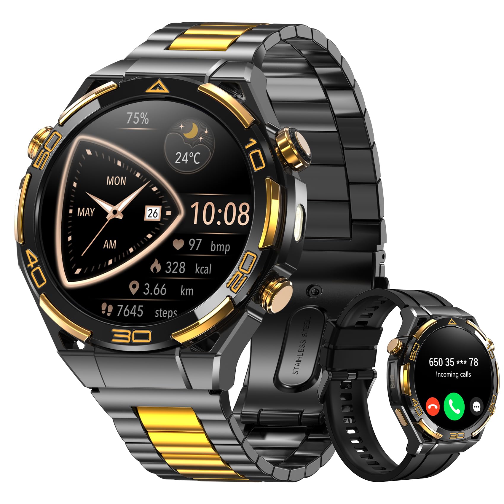 Blackview Smartwatch Uomo GPS con Chiamate Bluetooth