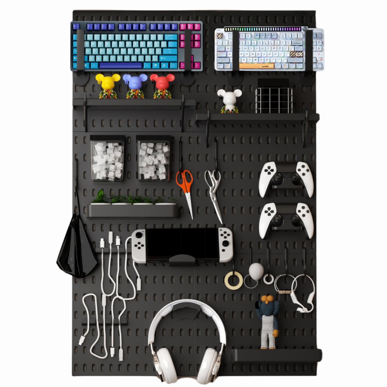 Keepo Set Pannelli a Incastro Modulari per Setup Gaming, Nero