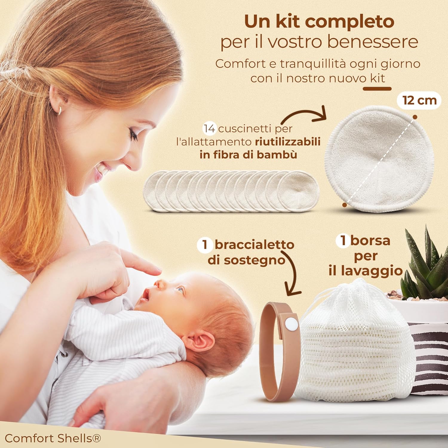 ComfortShells® Coppette Assorbilatte Lavabili in Bambù - immagine 2