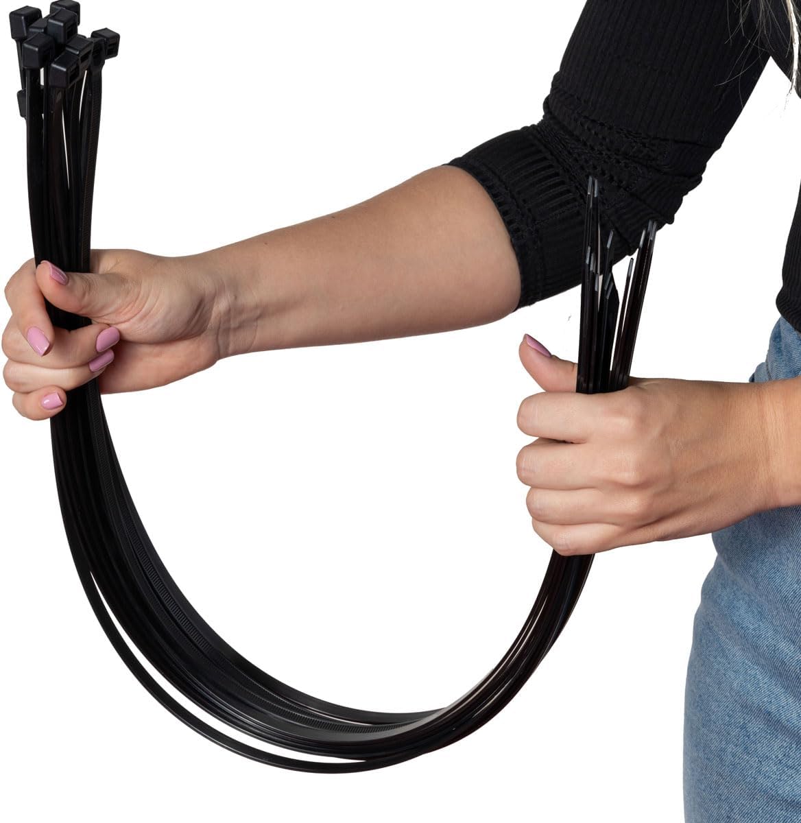 Erko Fascette Plastica Nere 550x9,0mm - 100 Pezzi - immagine 1