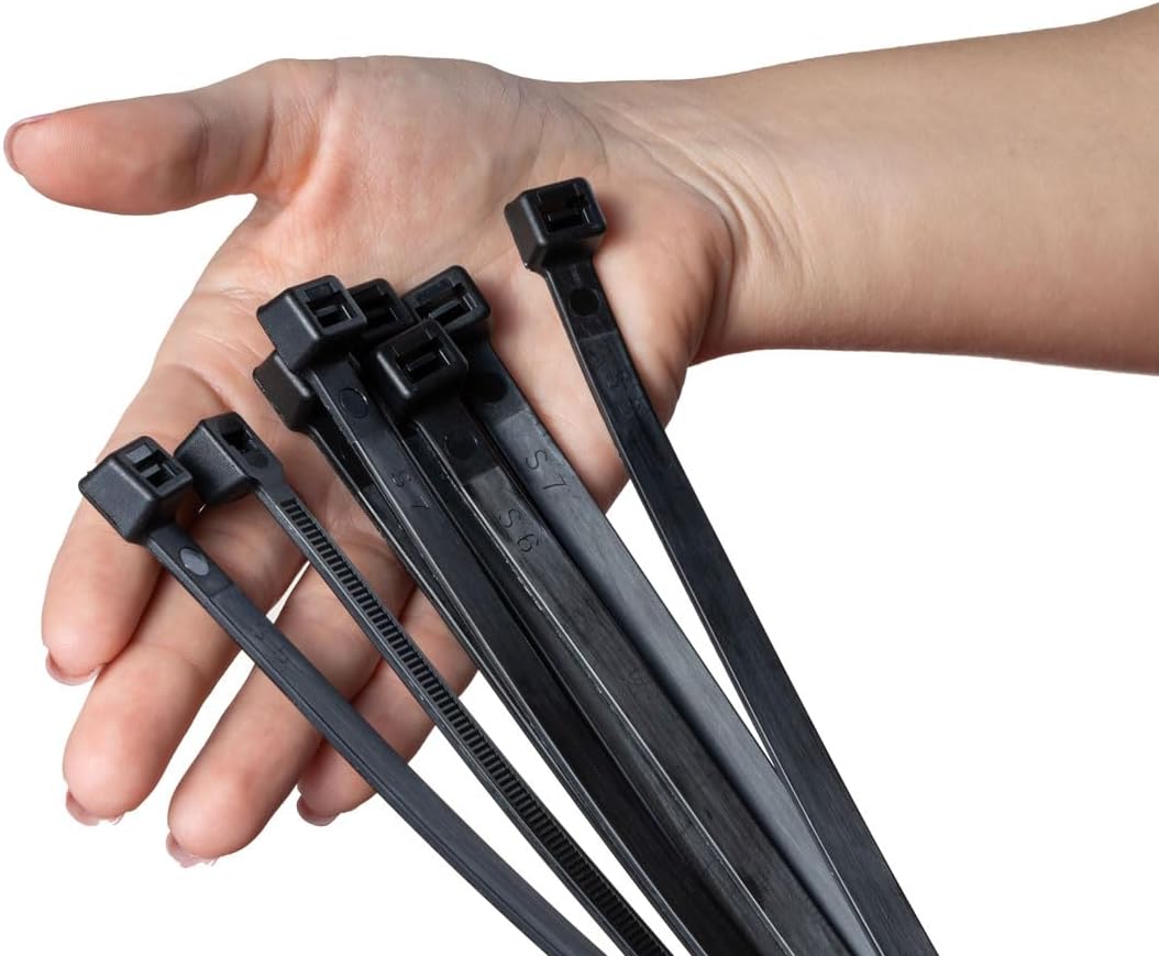 Erko Fascette Plastica Nere 550x9,0mm - 100 Pezzi - immagine 2