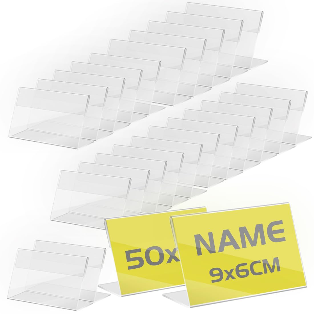 50 Pezzi Espositore da Tavolo Inclinato Verticale 9x6 cm