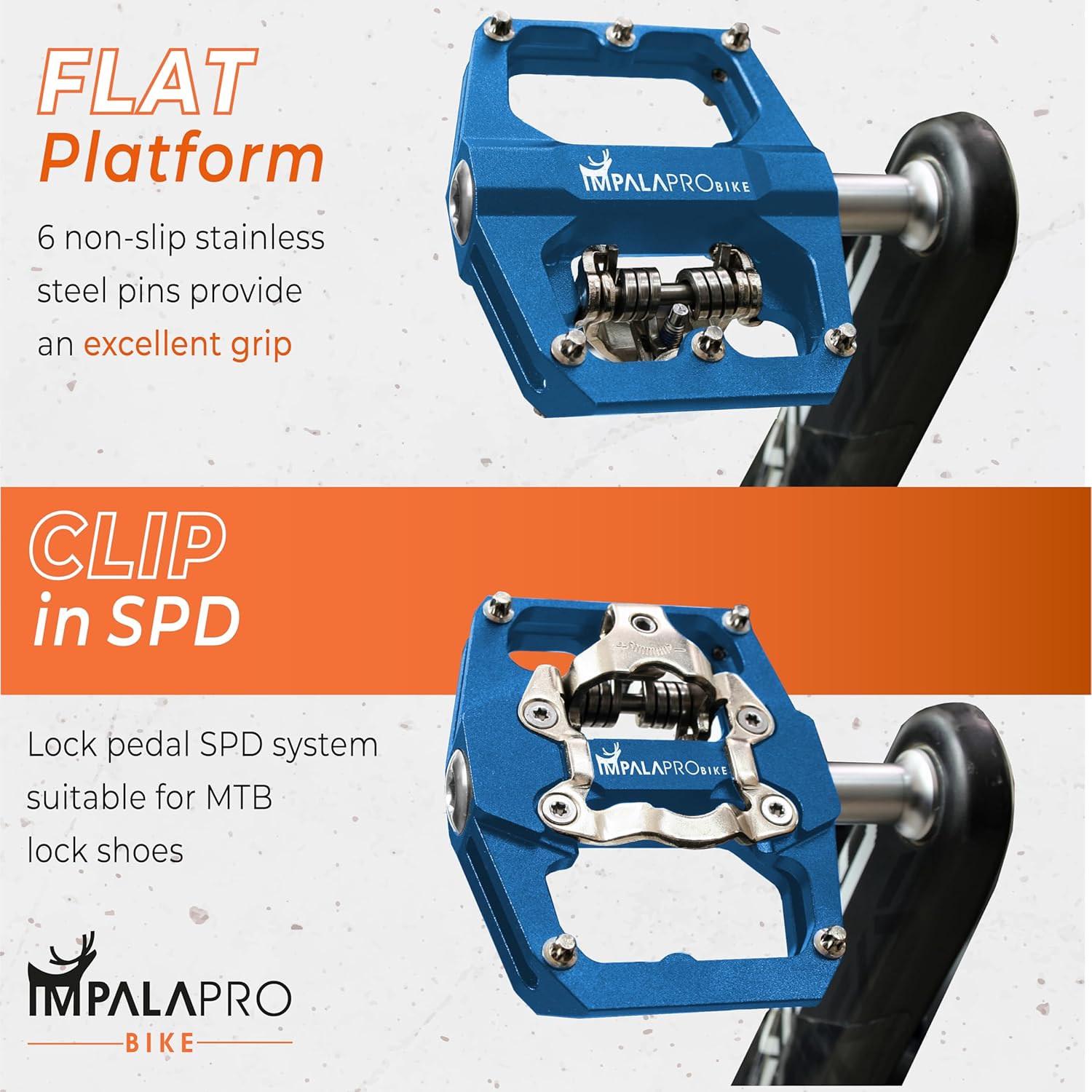 Impalapro Pedali SPD MTB 9/16'' Alluminio CNC - immagine 4